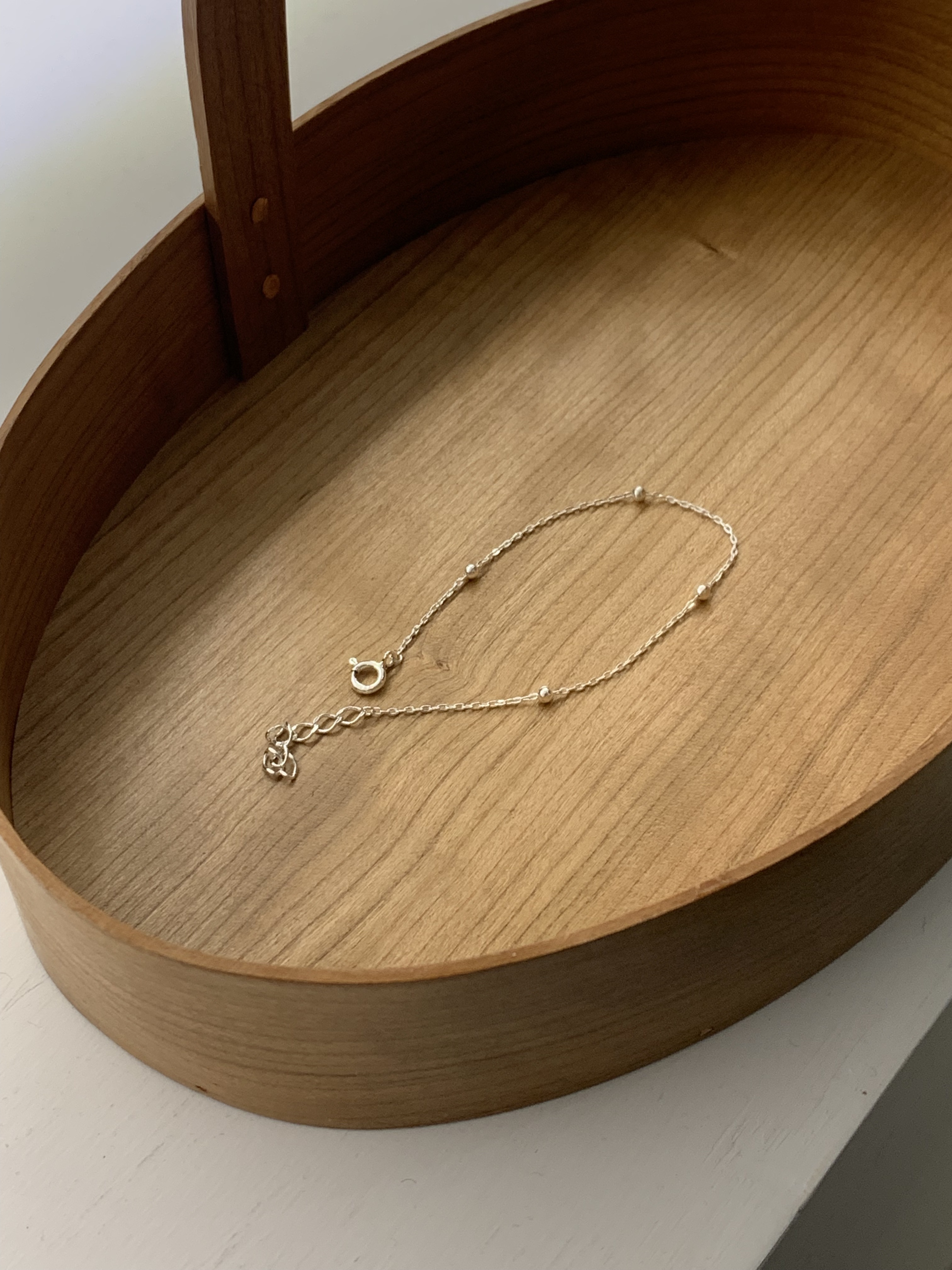 純銀自訂款串串銀珠手鍊