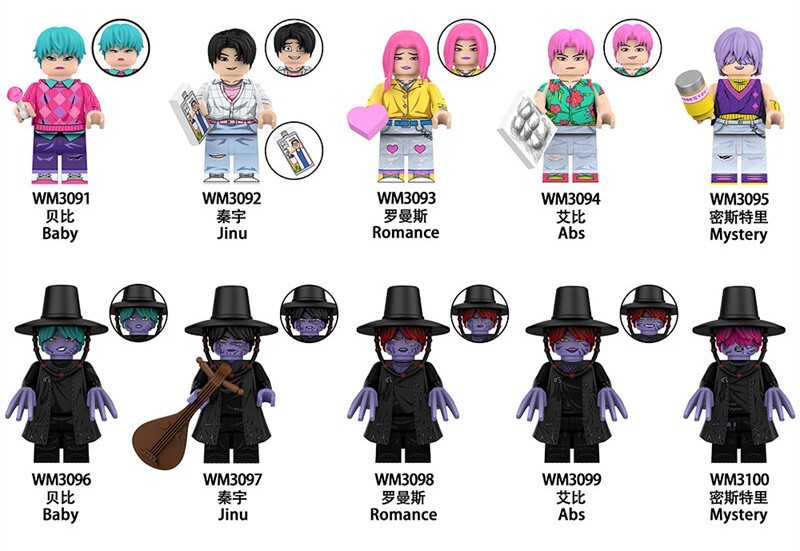 KPop Demon Hunters Custom Minifigures Set Fit lego WM6230