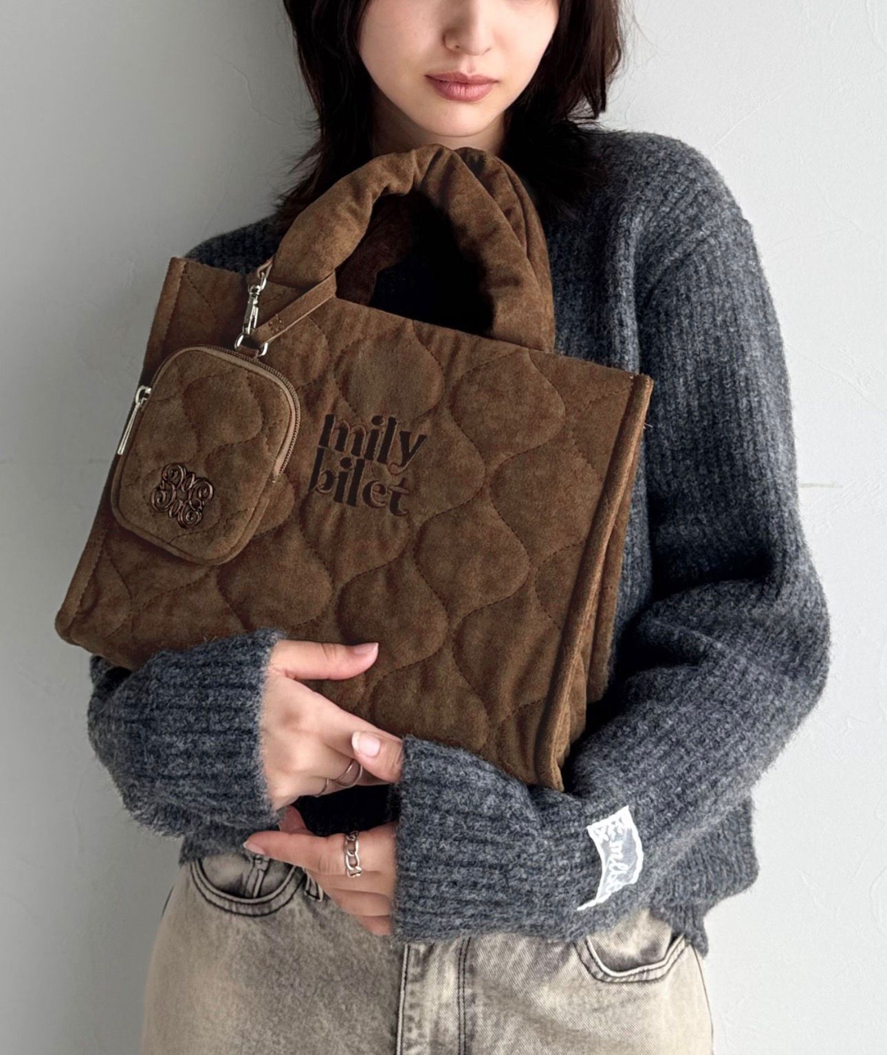 【預購】JN031207 mily bilet 復古雲朵絎縫兩用托特包