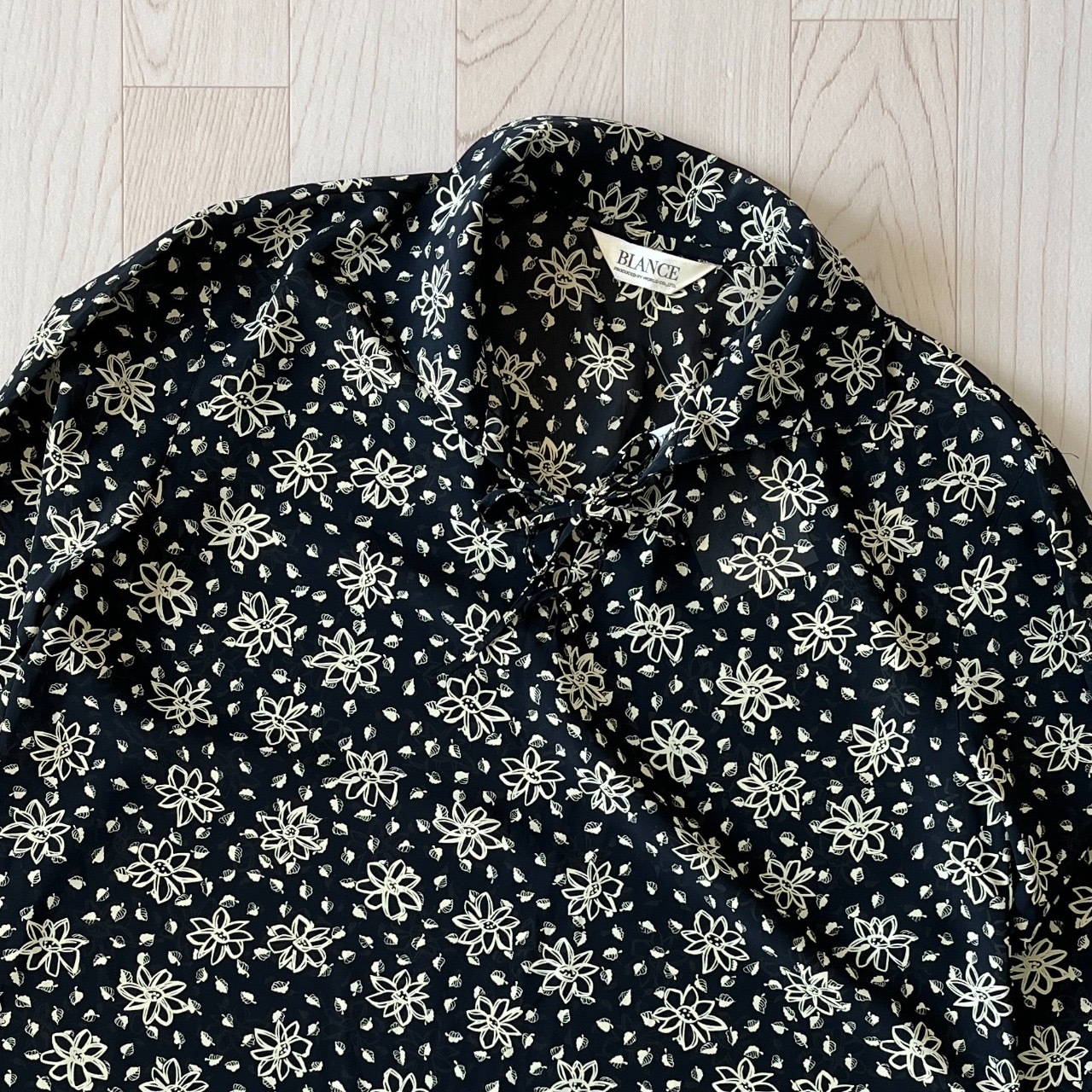 日本製黑色雪紡質長上衣