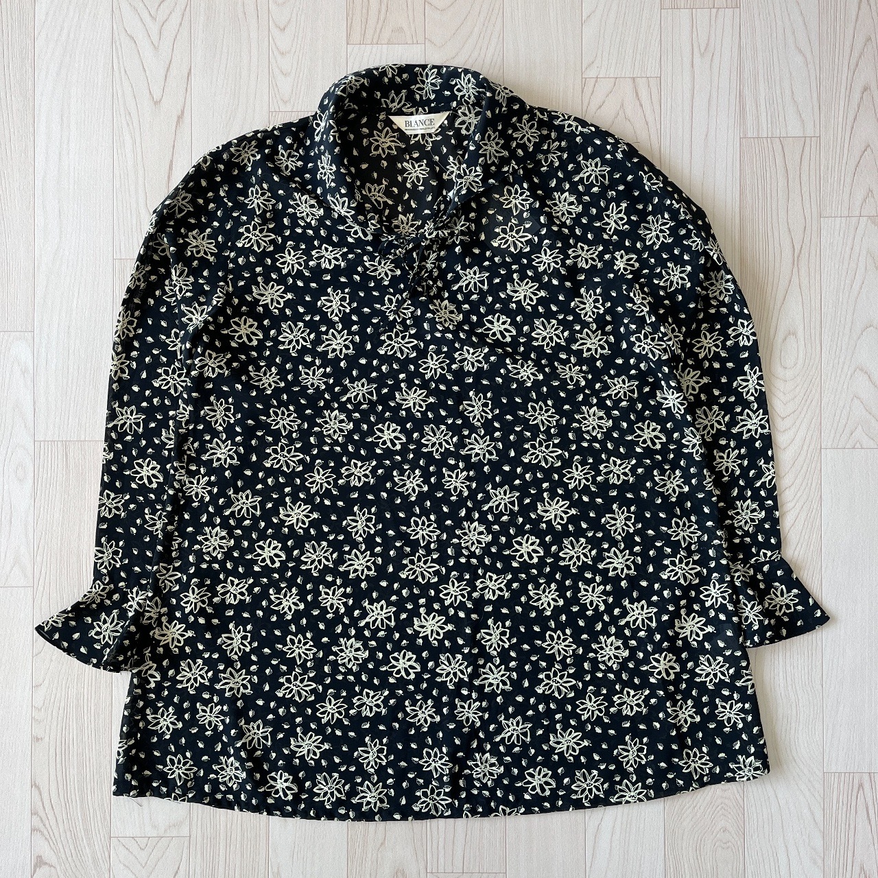 日本製黑色雪紡質長上衣