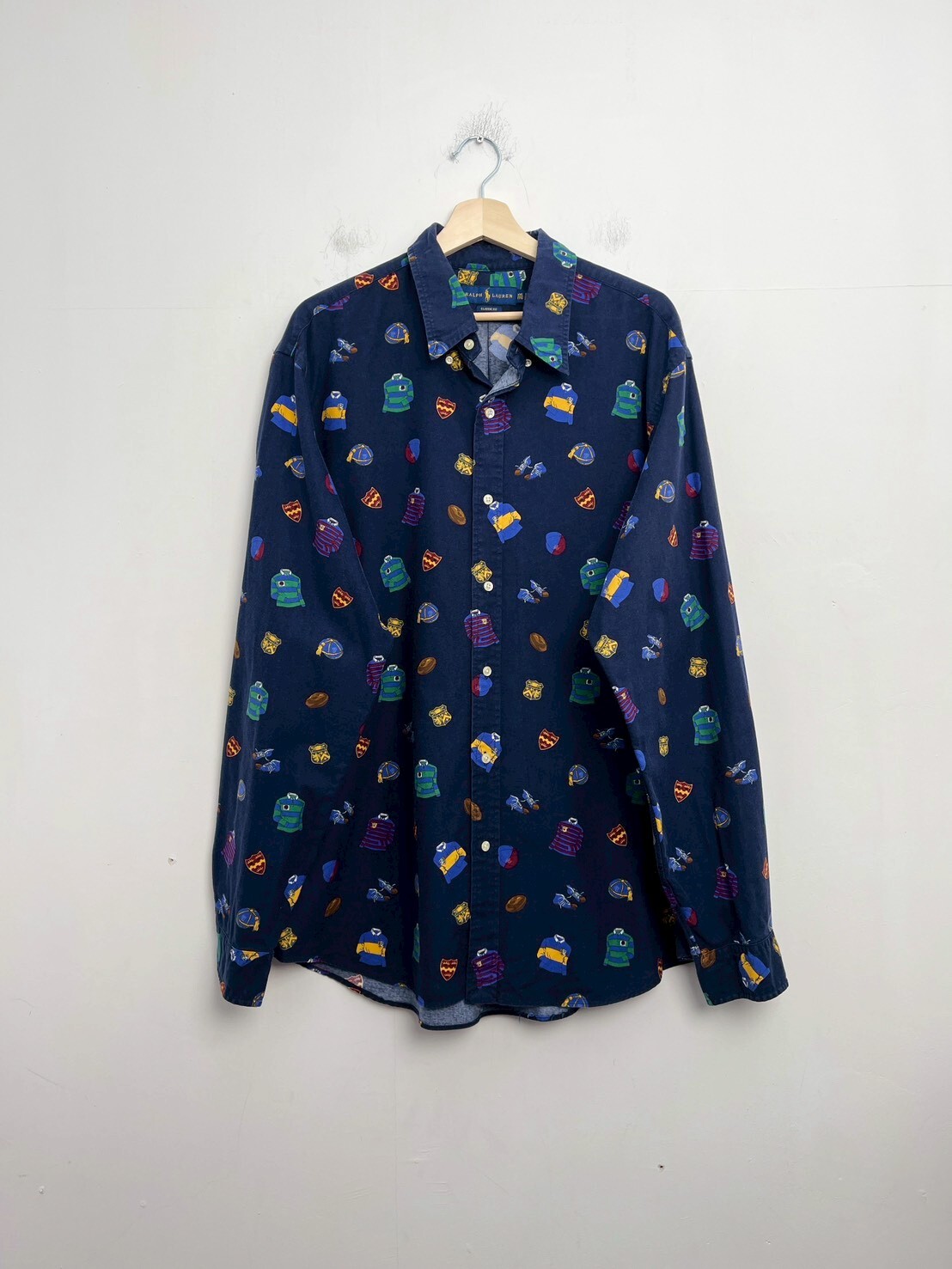 POLO RALPH LAUREN OXFORD VARSITY SHIRT SIZE XXL