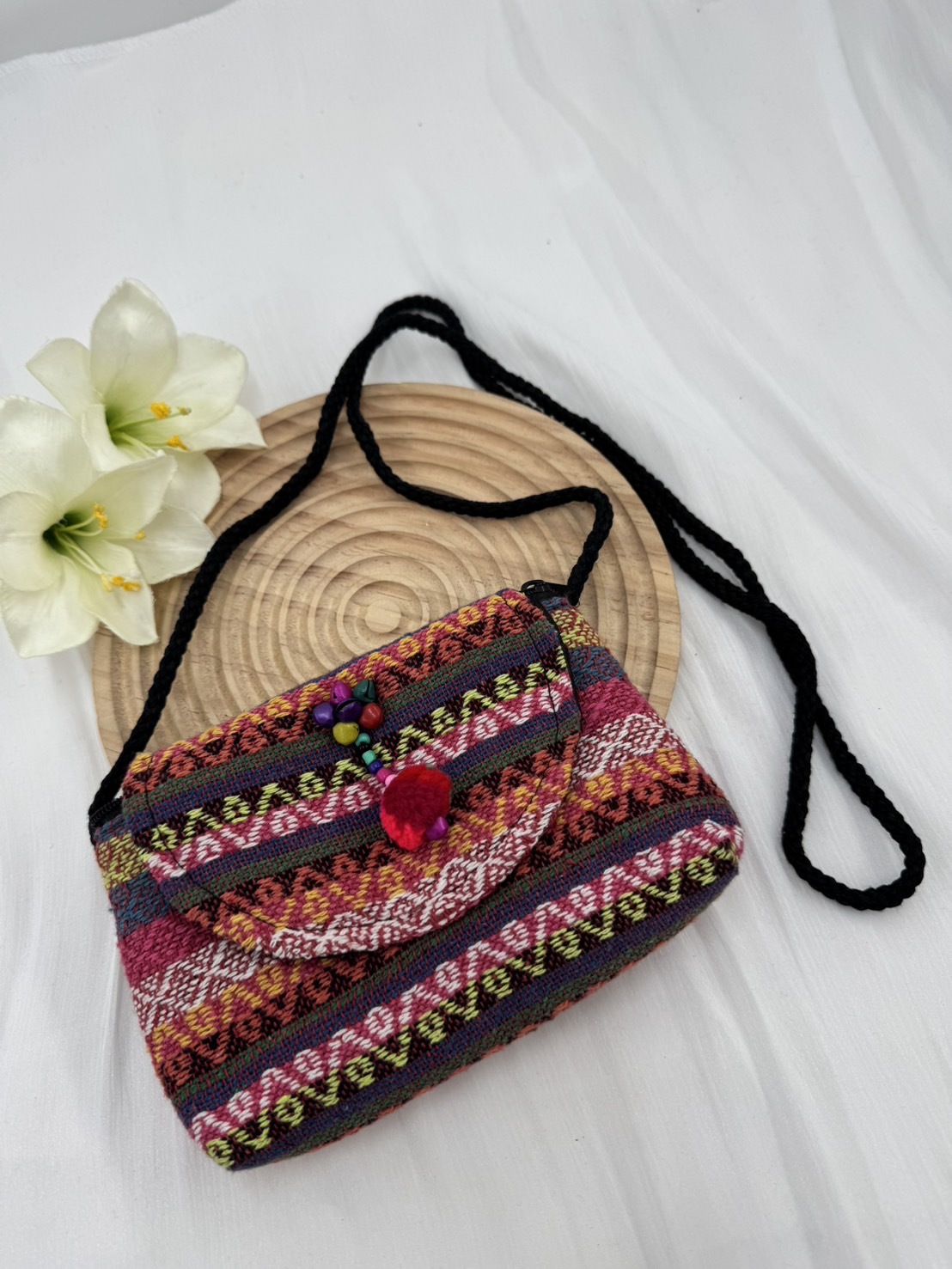 No.2圖騰織布斜肩包肩帶128寬18深12