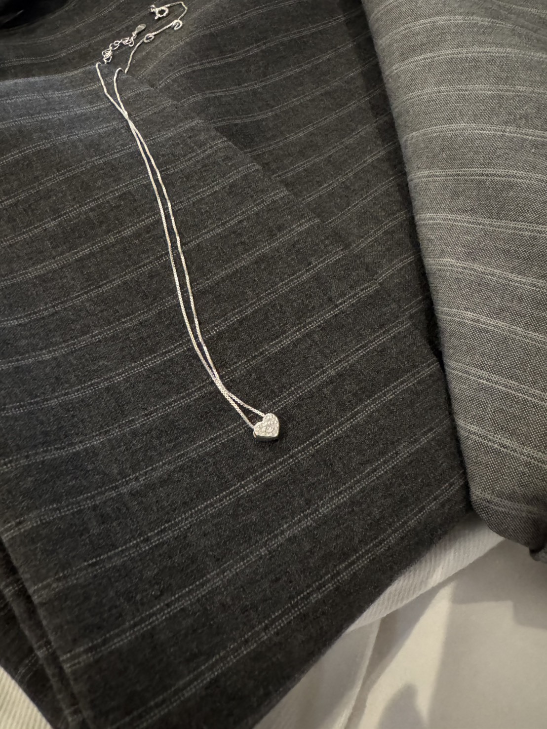 L21 小愛心鑽項鍊-925純銀