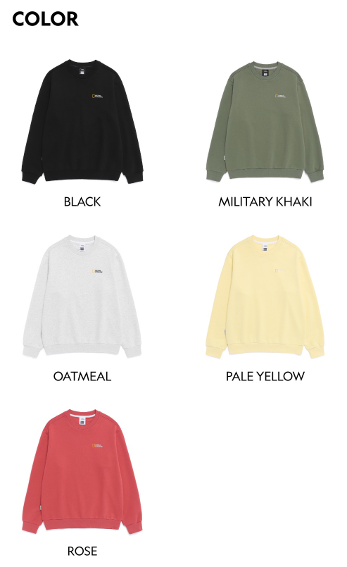 【韓國預購】AKR031218 National Geographic 男女同款圓領衛衣