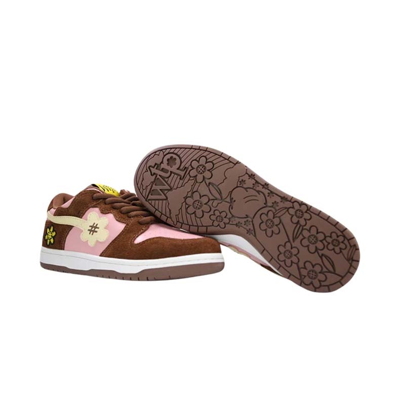 Water The Plant WTP Cotton Candy | Pink Brown 刺繡小花鞋 粉紅 咖啡色 WTP-02 [台灣現貨]