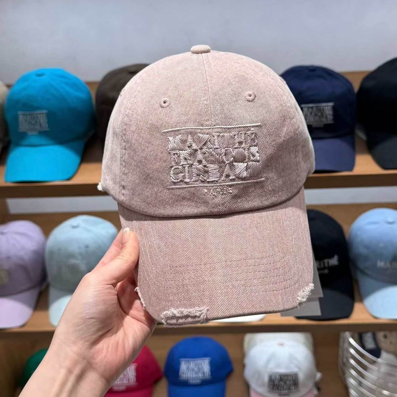 【MFG】DRAWING CLASSIC LOGO DAMAGED COVERED CAP (G78-G79)