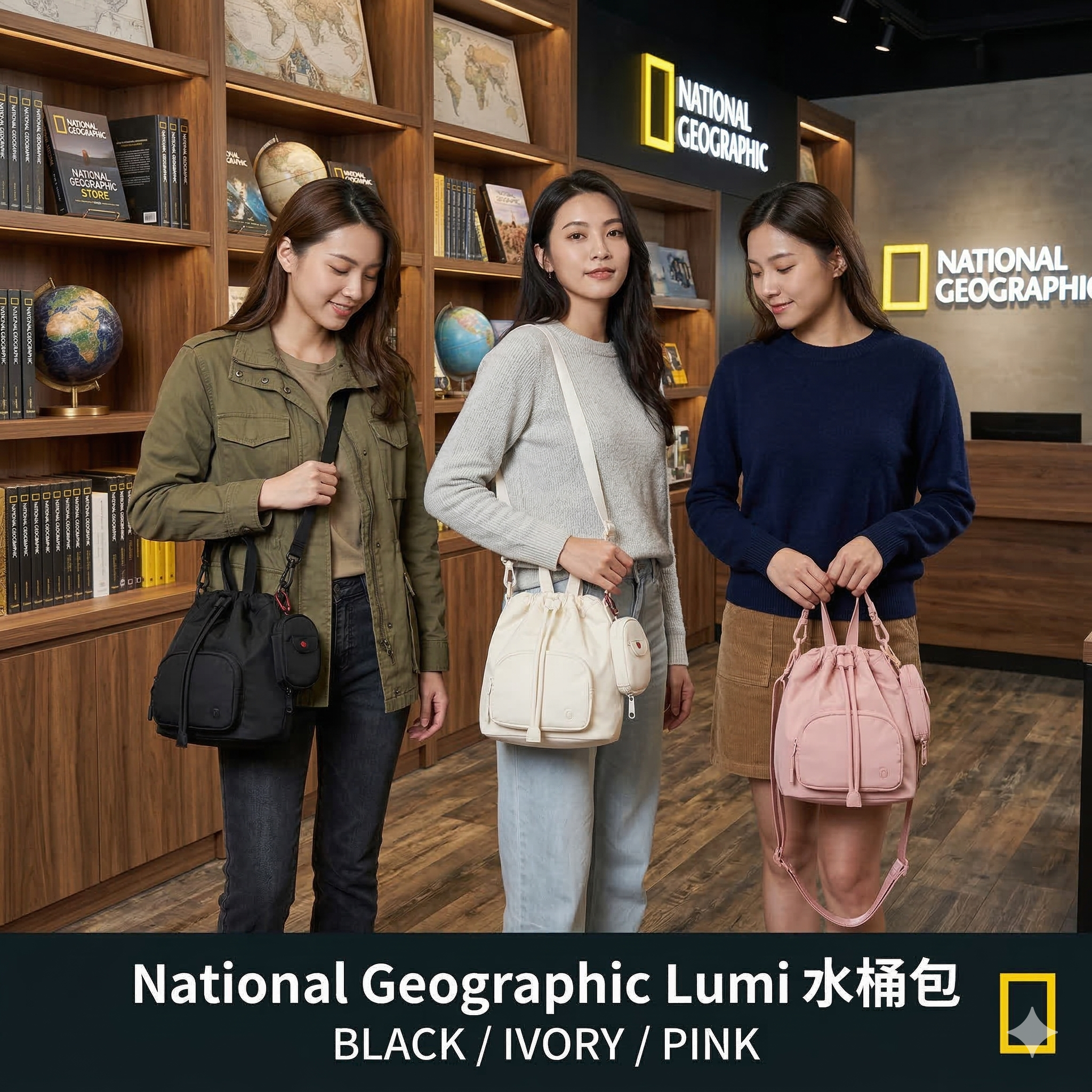 【韓國預購】AKR031202 National Geographic Lumi 水桶包