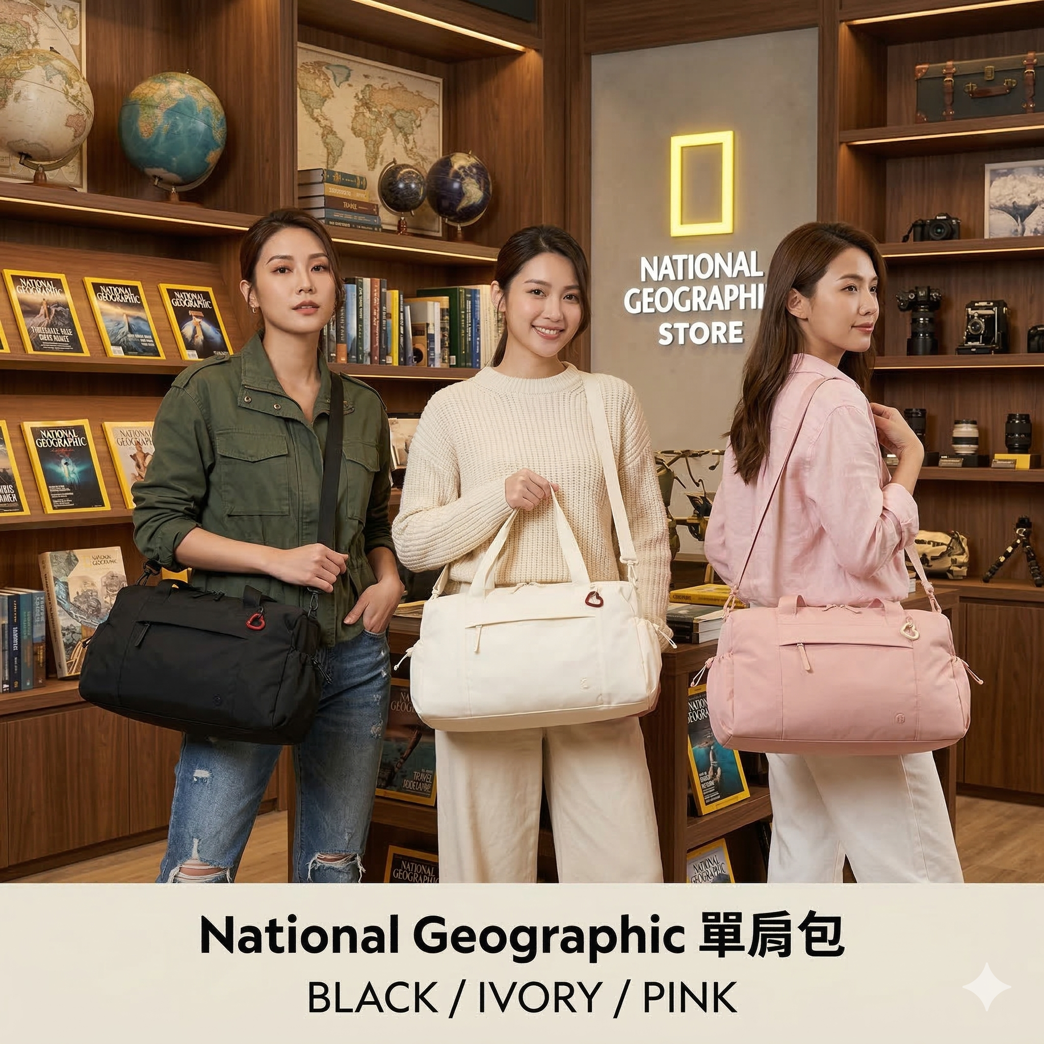 【韓國預購】AKR031207 National Geographic 單肩包