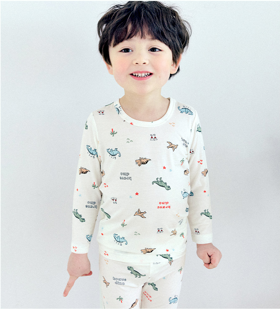 韓國🇰🇷Maykids 清涼恐龍天絲莫代爾九分家居服(90-160)