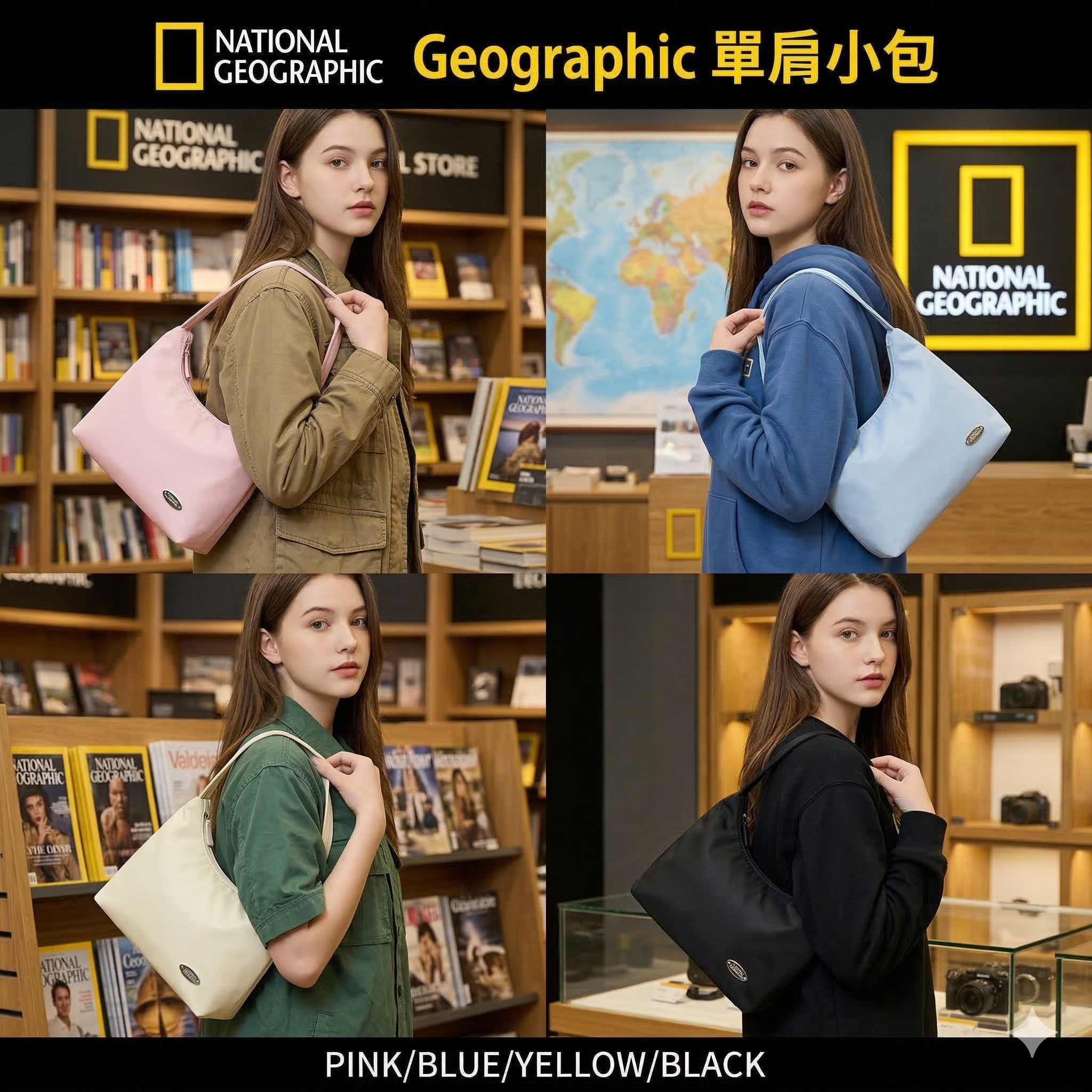 【韓國預購】AKR031208 National Geographic 單肩小包