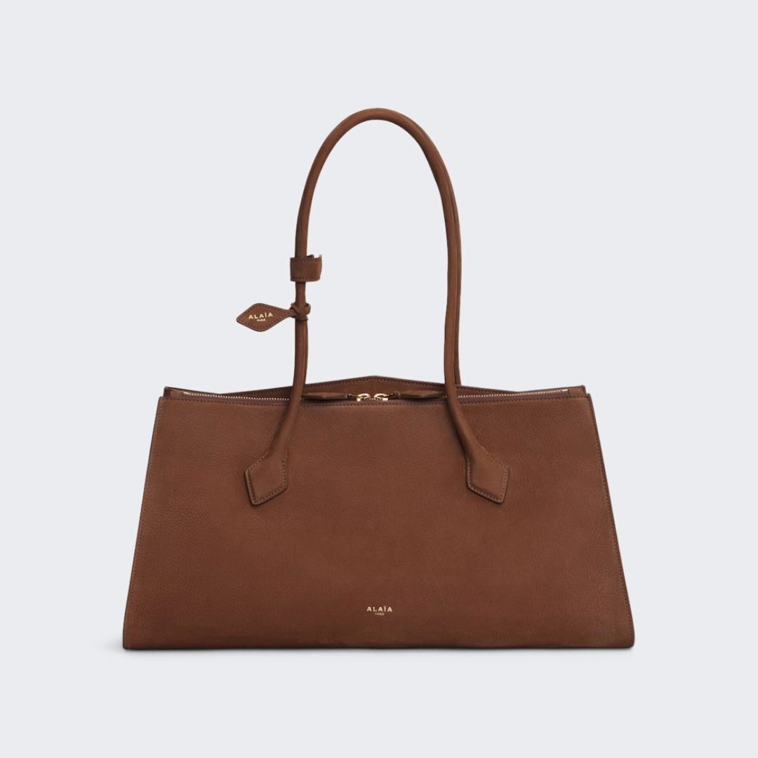 1DA0313-063 [ALAIA] Le Teckel Tote Bag Terre D'ombre Brown #AA1S06043CA214/731 (BR)