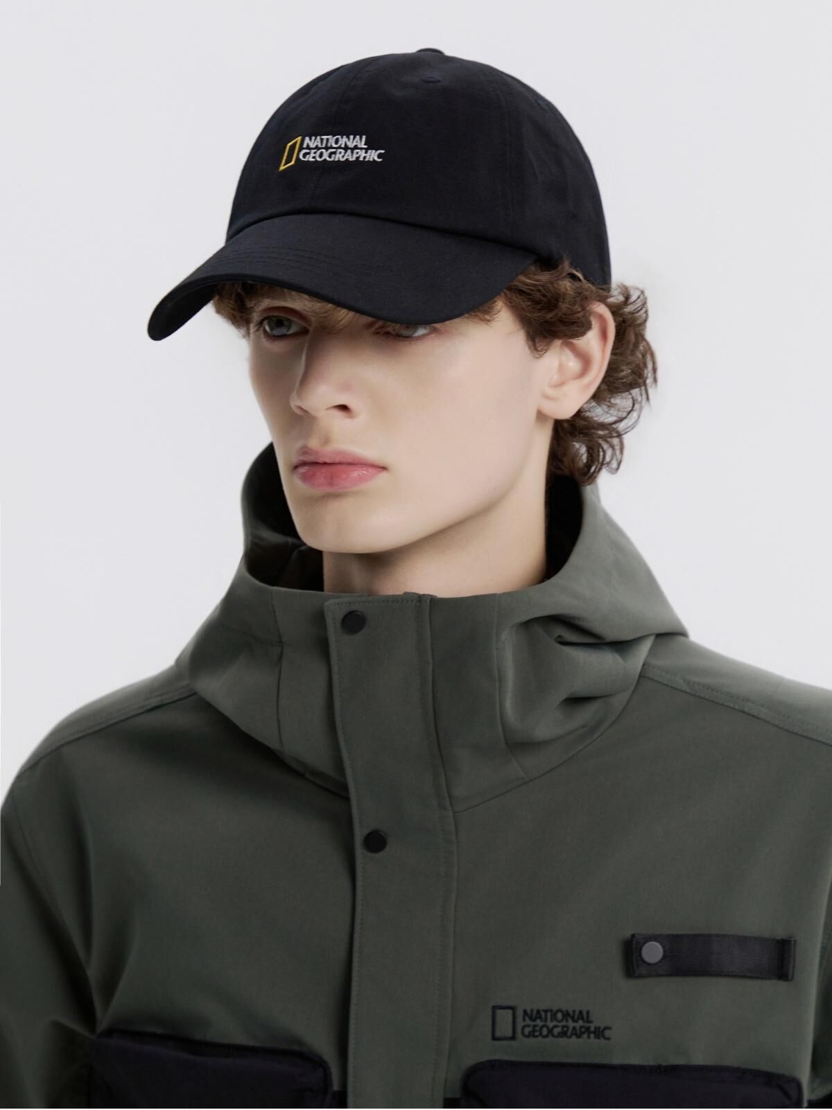 【韓國預購】AKR031223 National Geographic 刺繡Logo休閒棒球帽