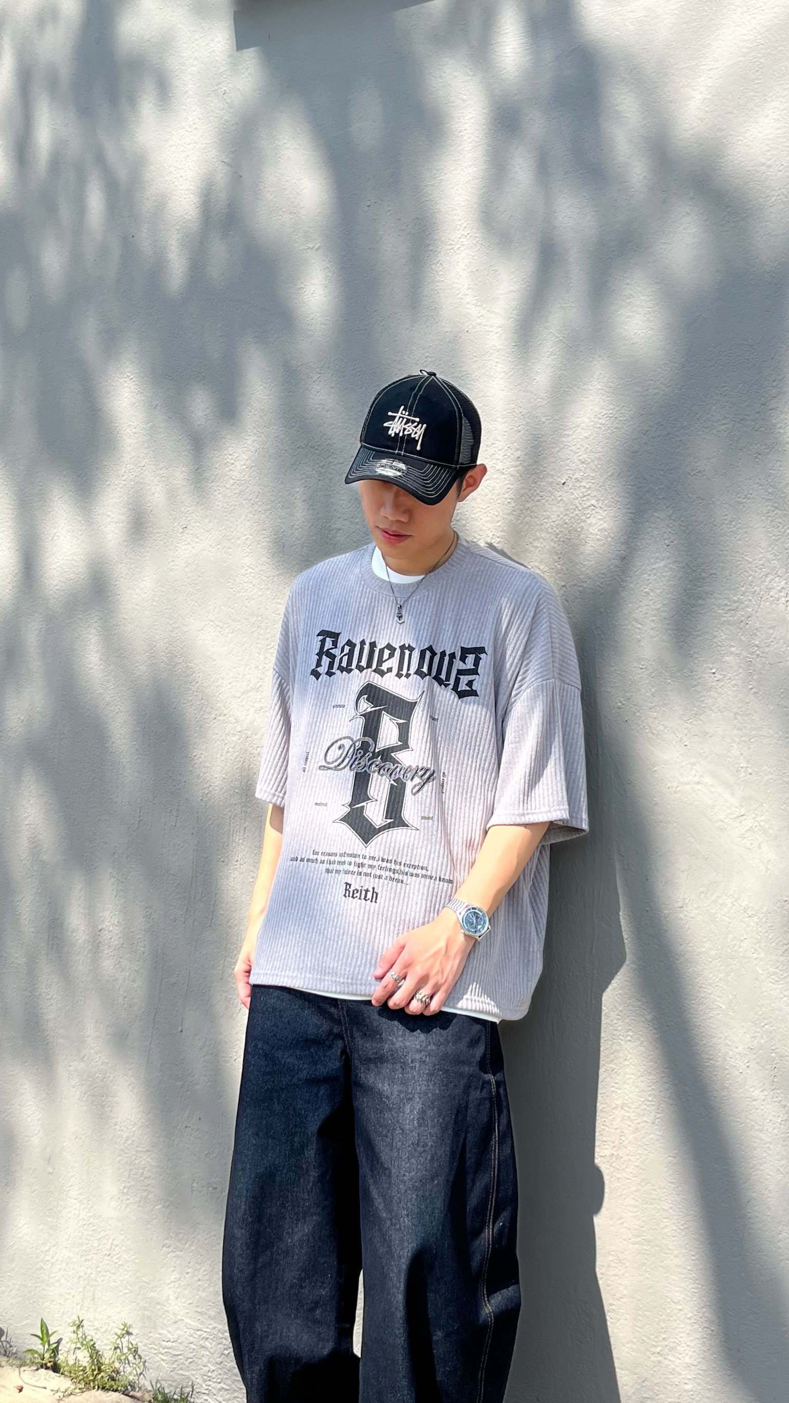 Bauenous 歌德字寬版短Tee (2colors)