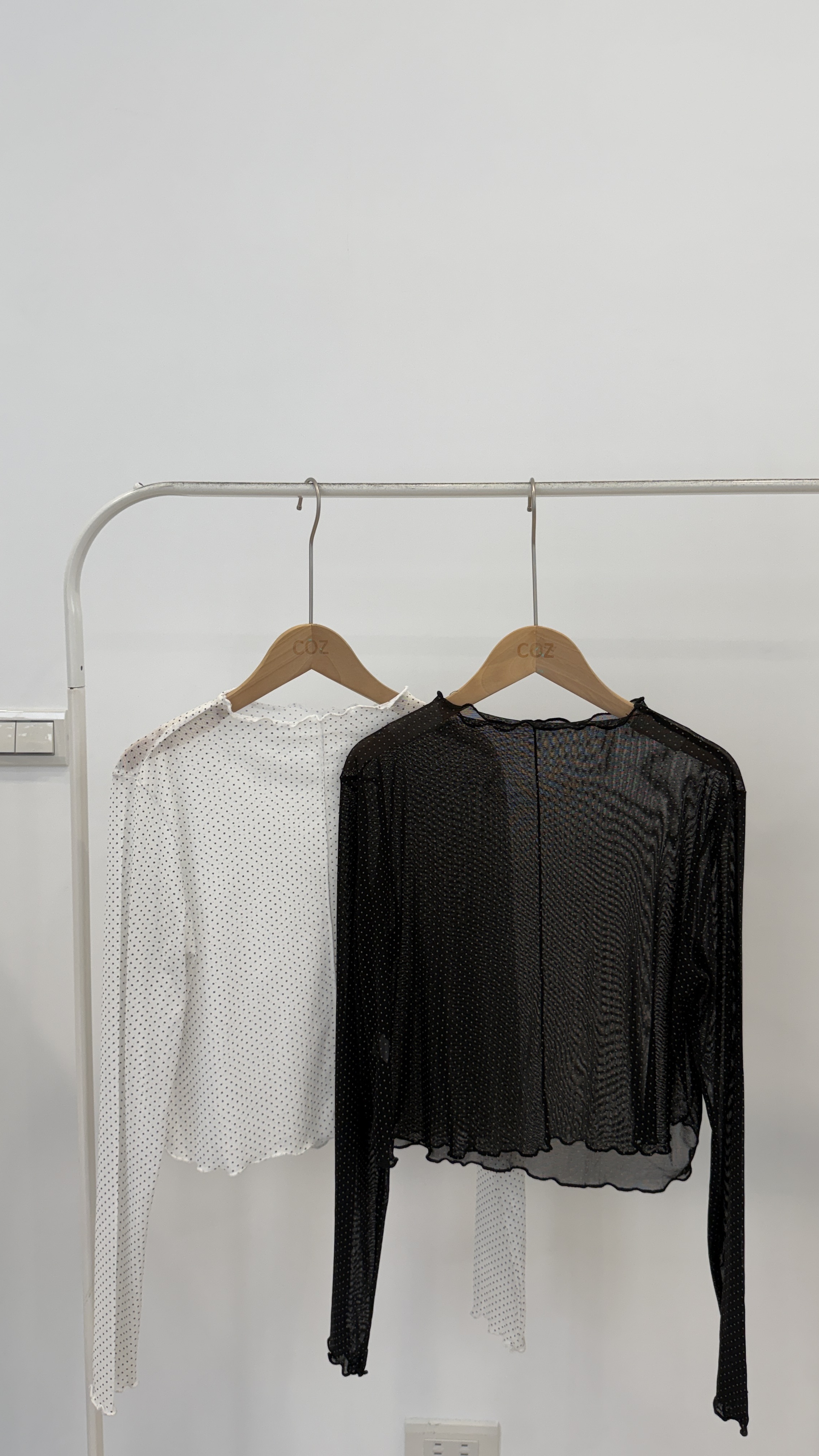 小可愛超彈力波點點打底上衣 _01498