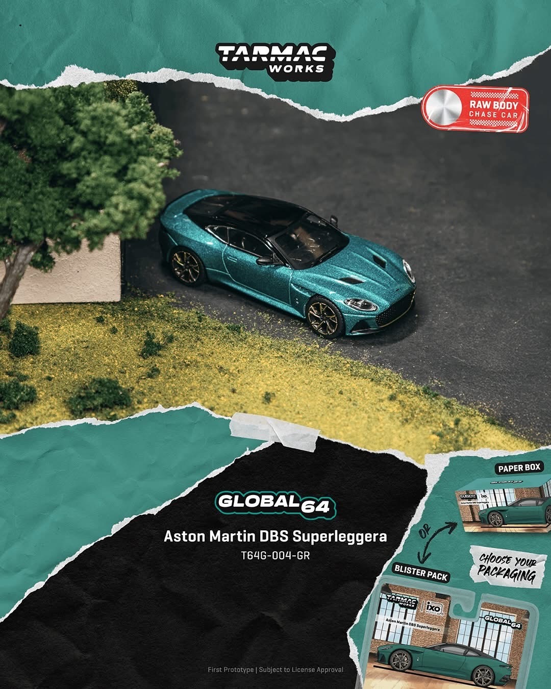 預訂 Pre Order - Tarmac Works Aston Martin DBS Superleggera Green Metallic