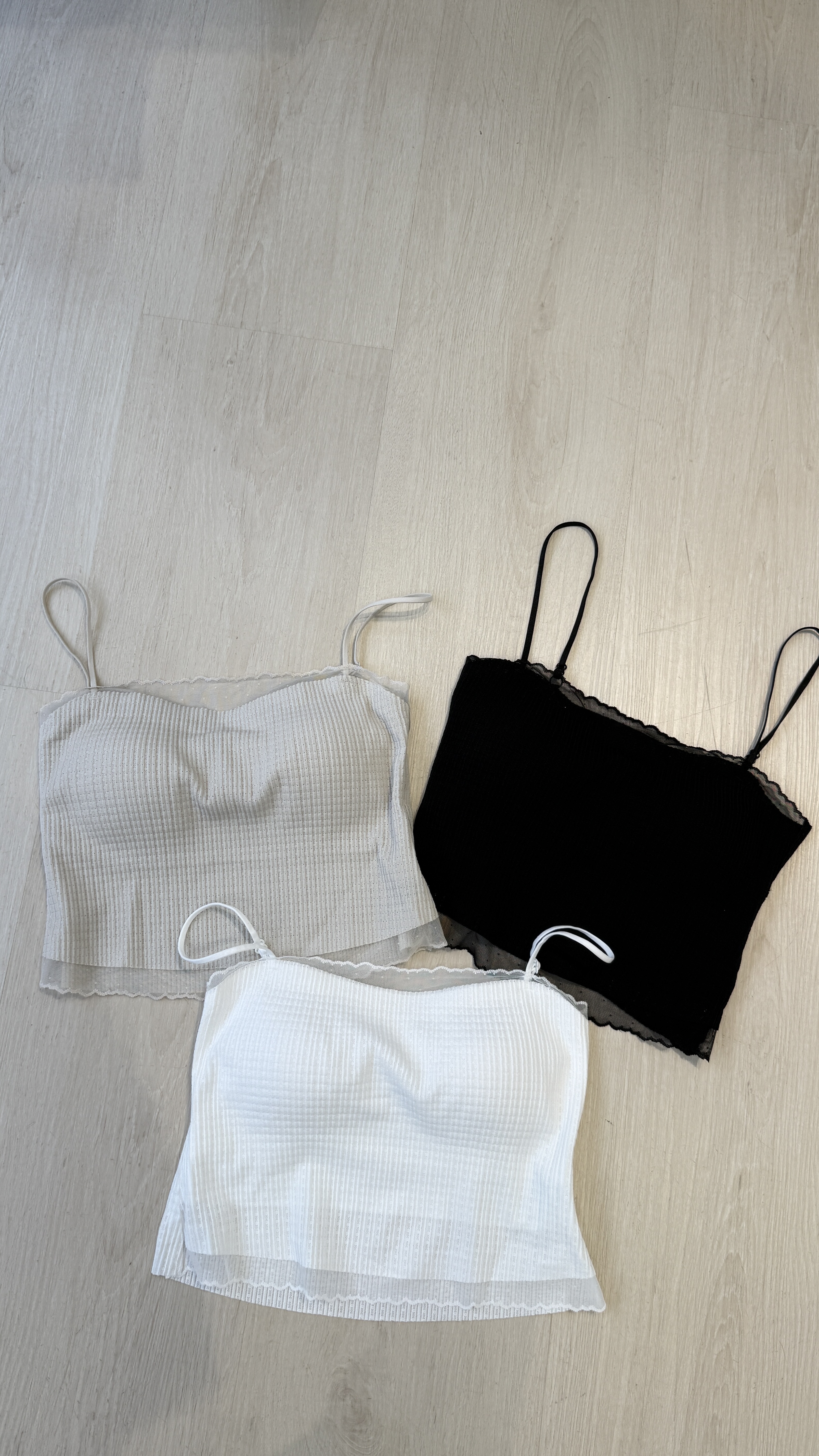 (長版) 夏日仙女的雪糕蕾絲Bra背心 (肩可調) _2522