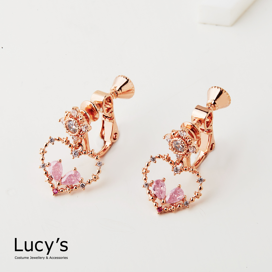 炙熱甜心 夾式耳環 (二色) (127340/127341)