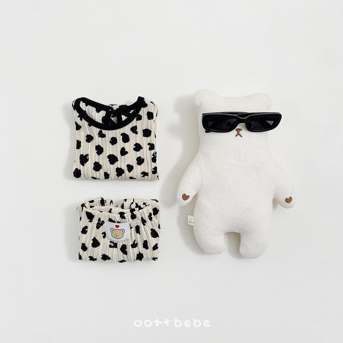 正韓夏OOTT BeBe 兩色豹紋背心套裝