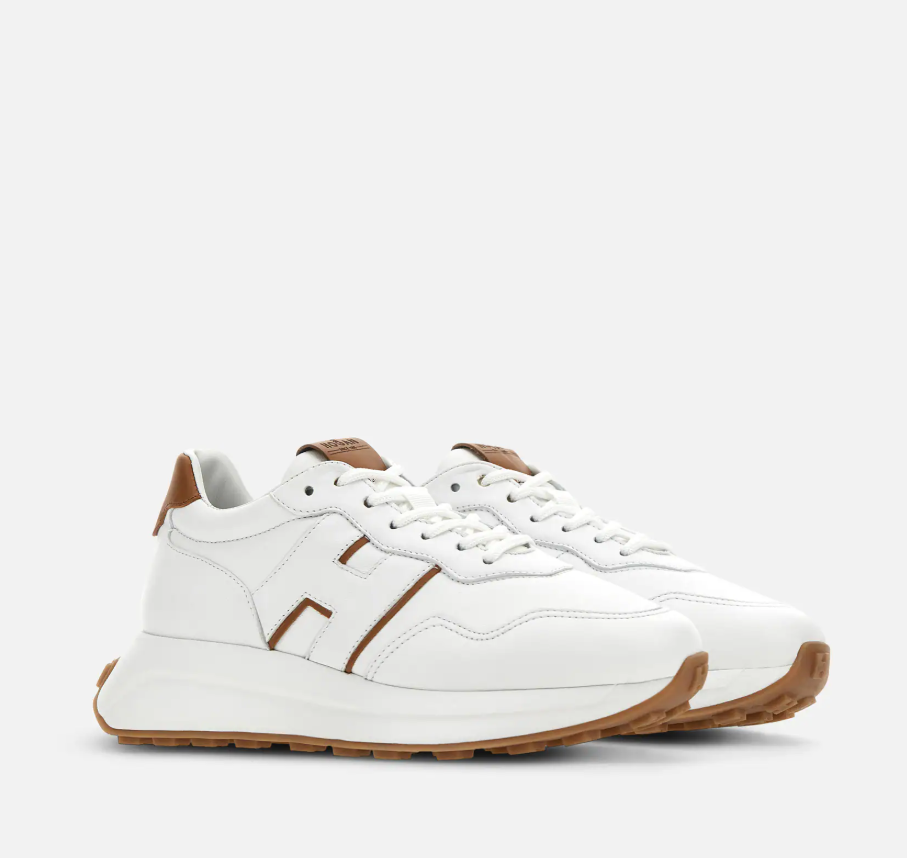 1LN0308-019 [HOGAN] Sneakers Hogan H641 White Brown (SS26) #HXW6410EH41O646P08 (S-BR-E)