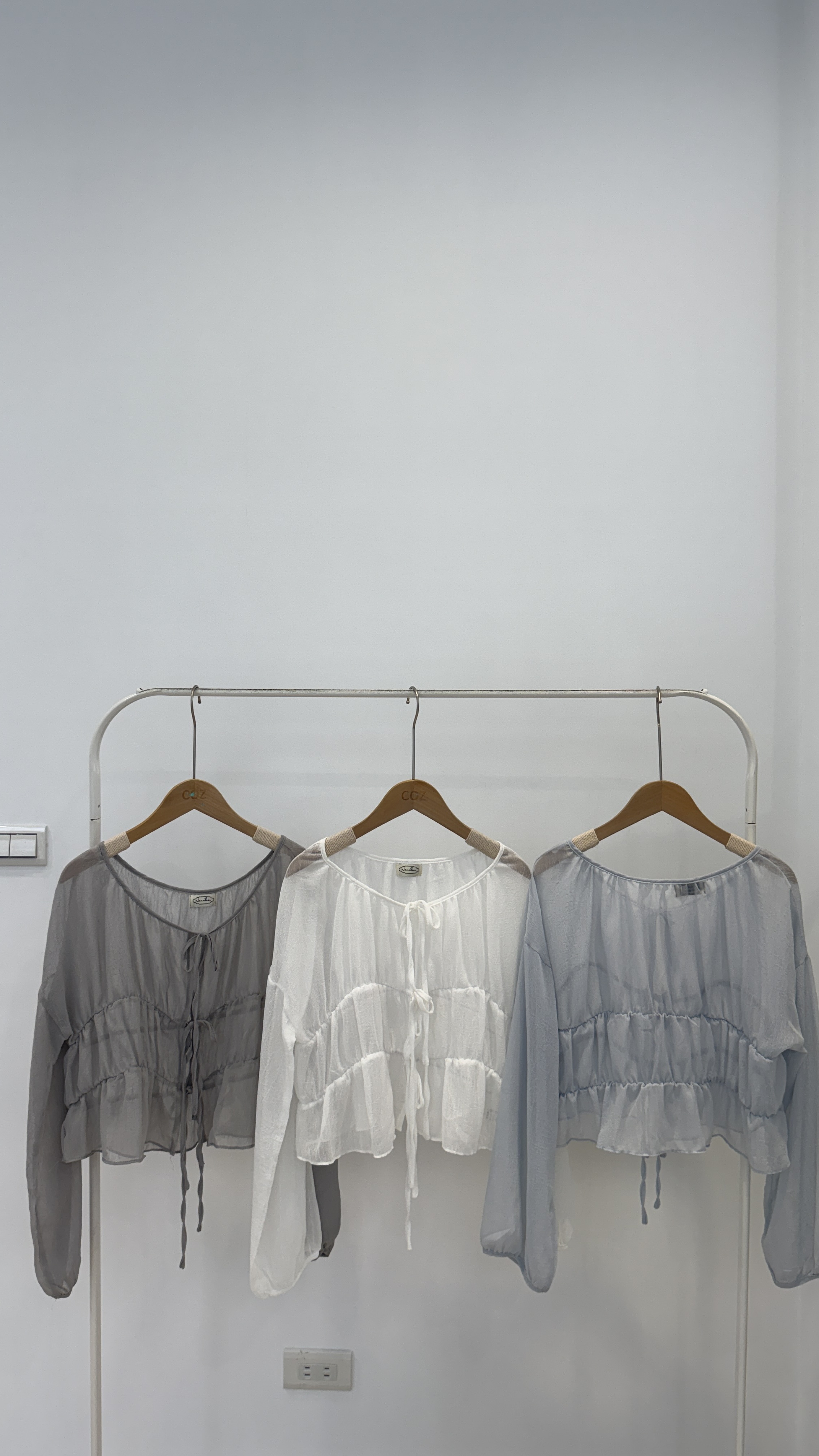 春日仙仙透絲綁帶上衣 _8939