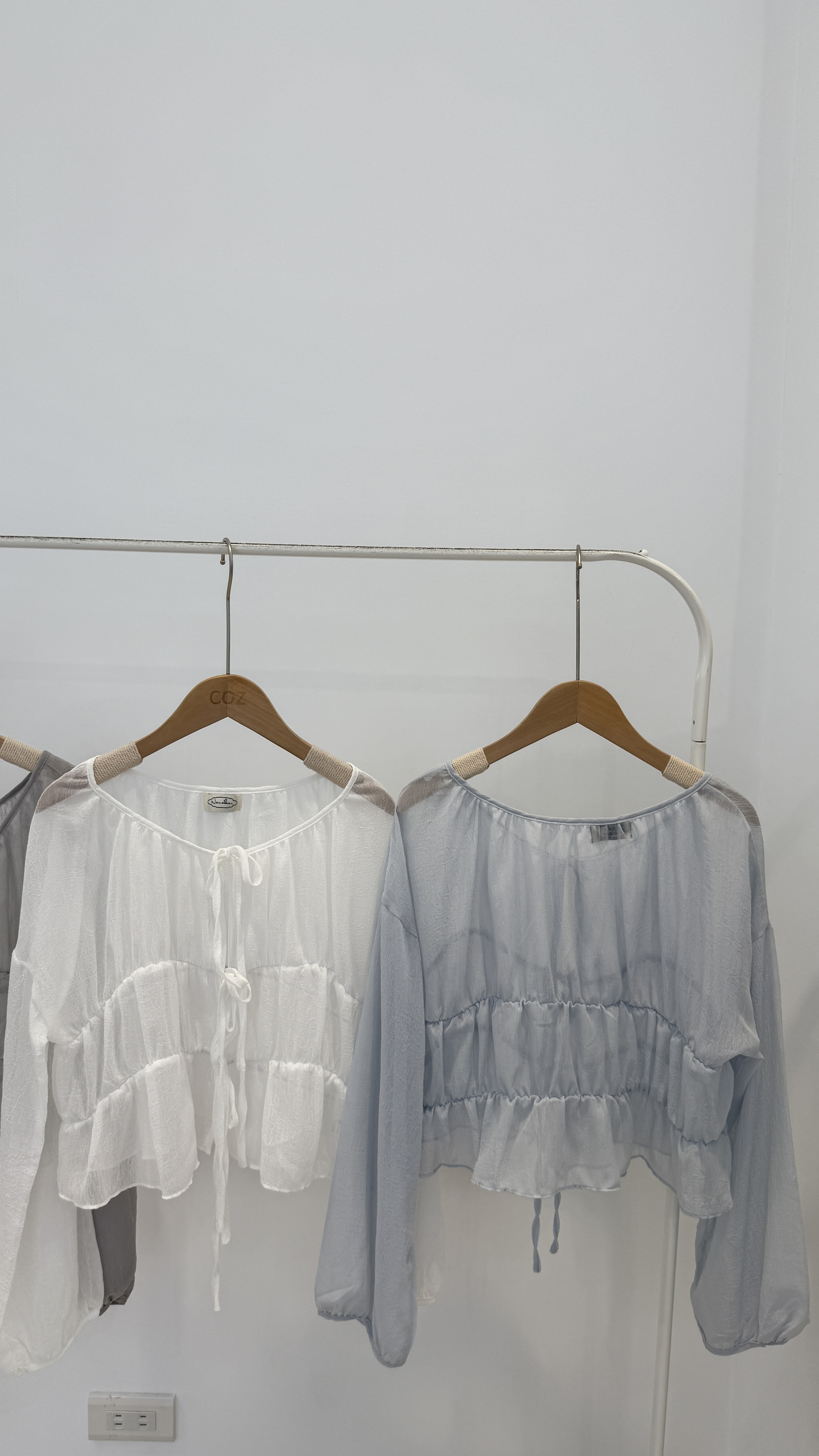 春日仙仙透絲綁帶上衣 _8939