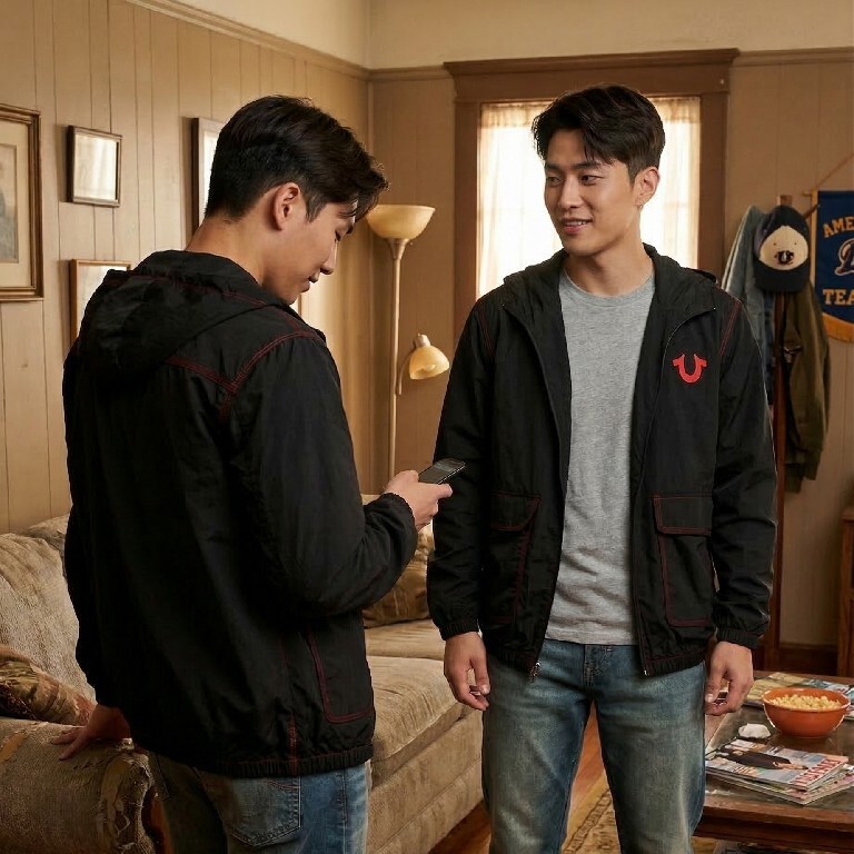 【預購】TRUE RELIGION H031209 經典粗線對比色牛仔外套