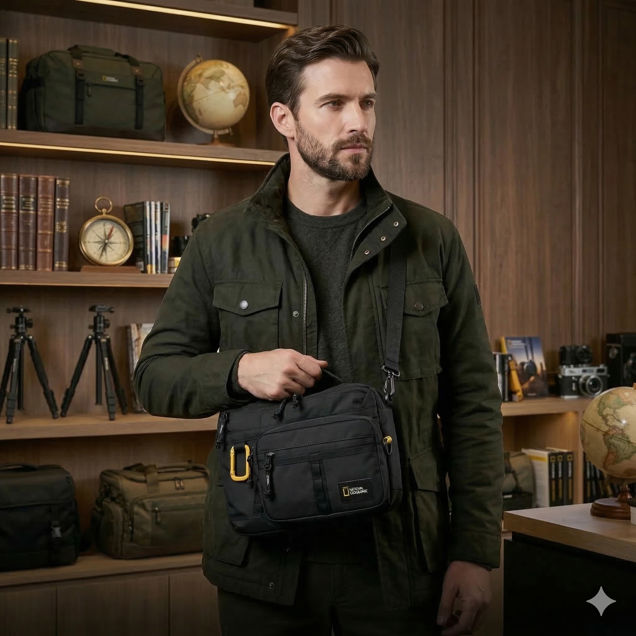 【韓國預購】AKR031203 National Geographic Crest 2WAY 斜背包