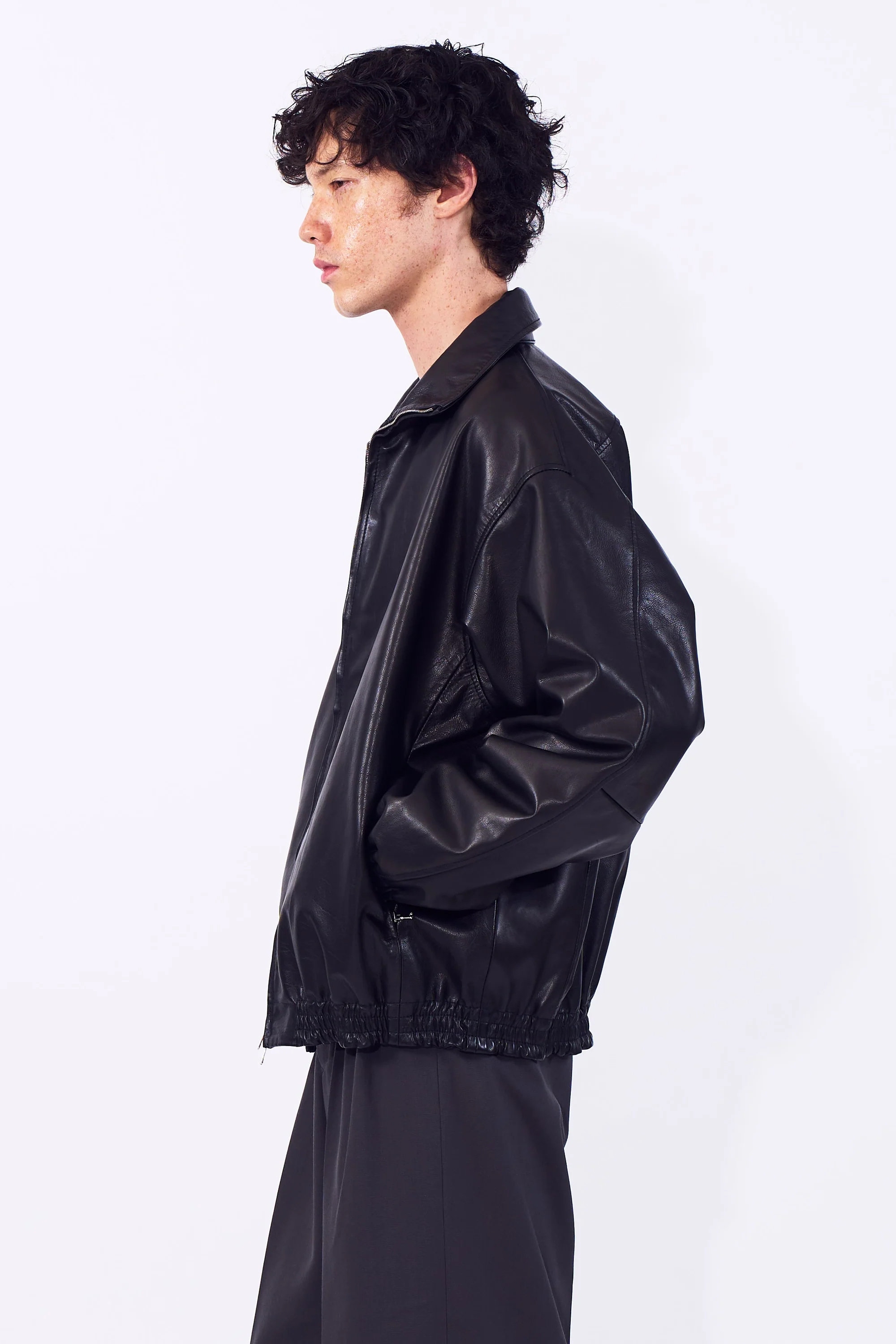 YOKE CARF LEATHER TRUCK JACKET