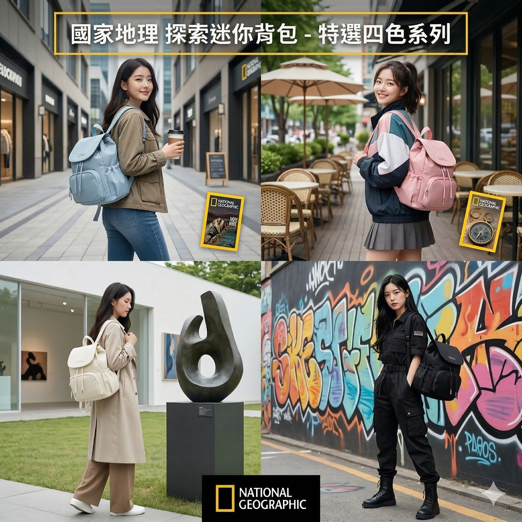 【韓國預購】AKR031209 National Geographic 9L 翻蓋背包