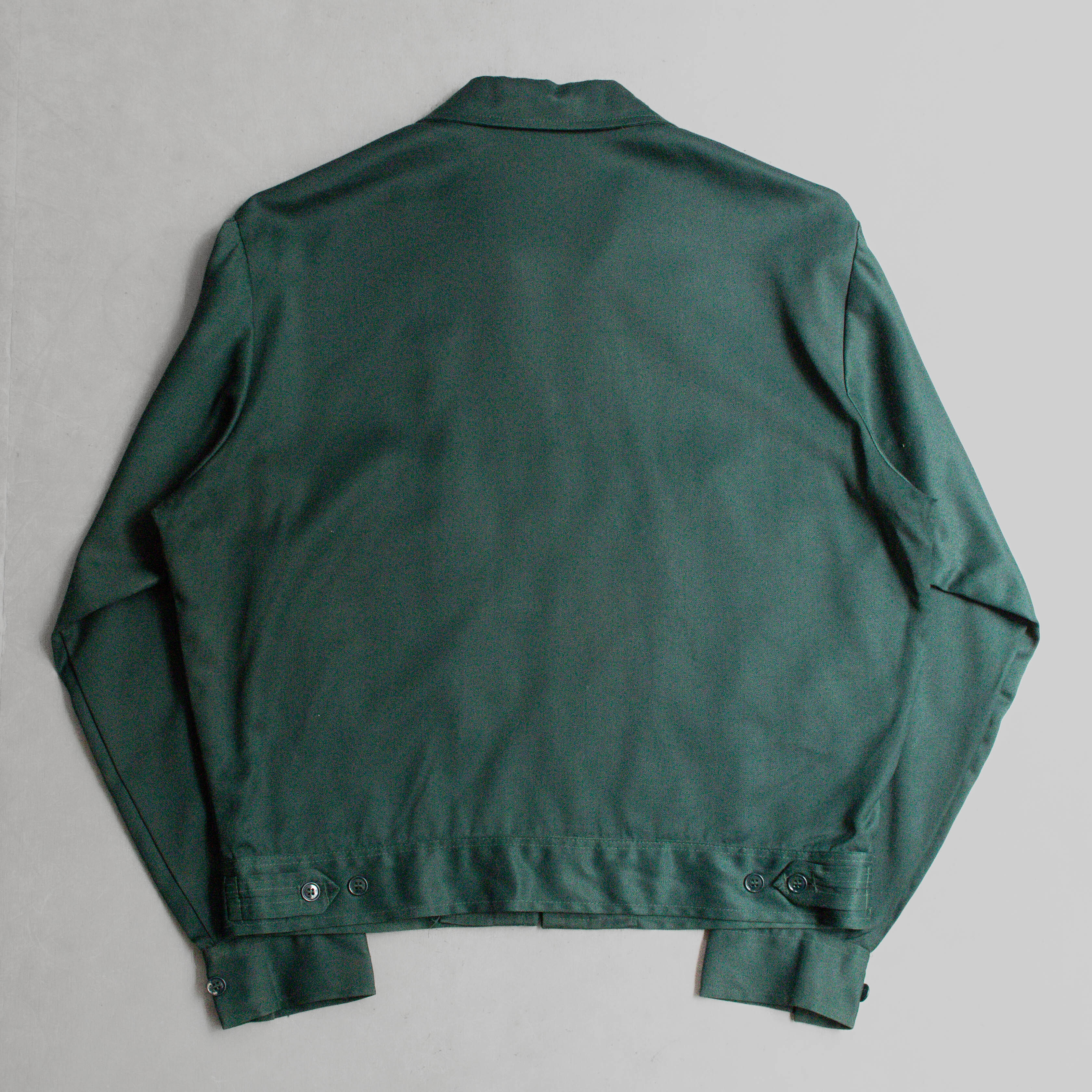 60S MR.2PLY RAYON BLEND WORK JACKET 美國製 墨綠 短版 拉鍊 工作外套