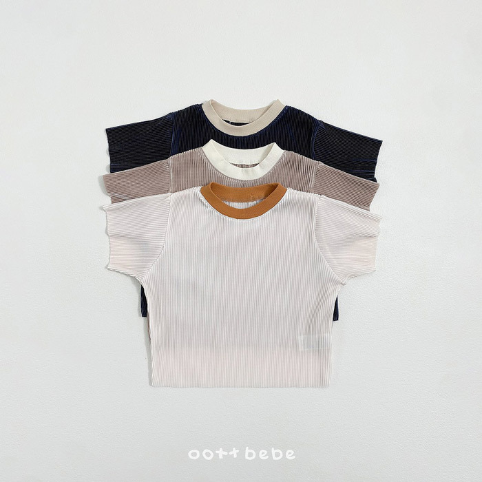 正韓夏OOTT BeBe 親子裝_跟媽咪一起穿圓領直條套裝