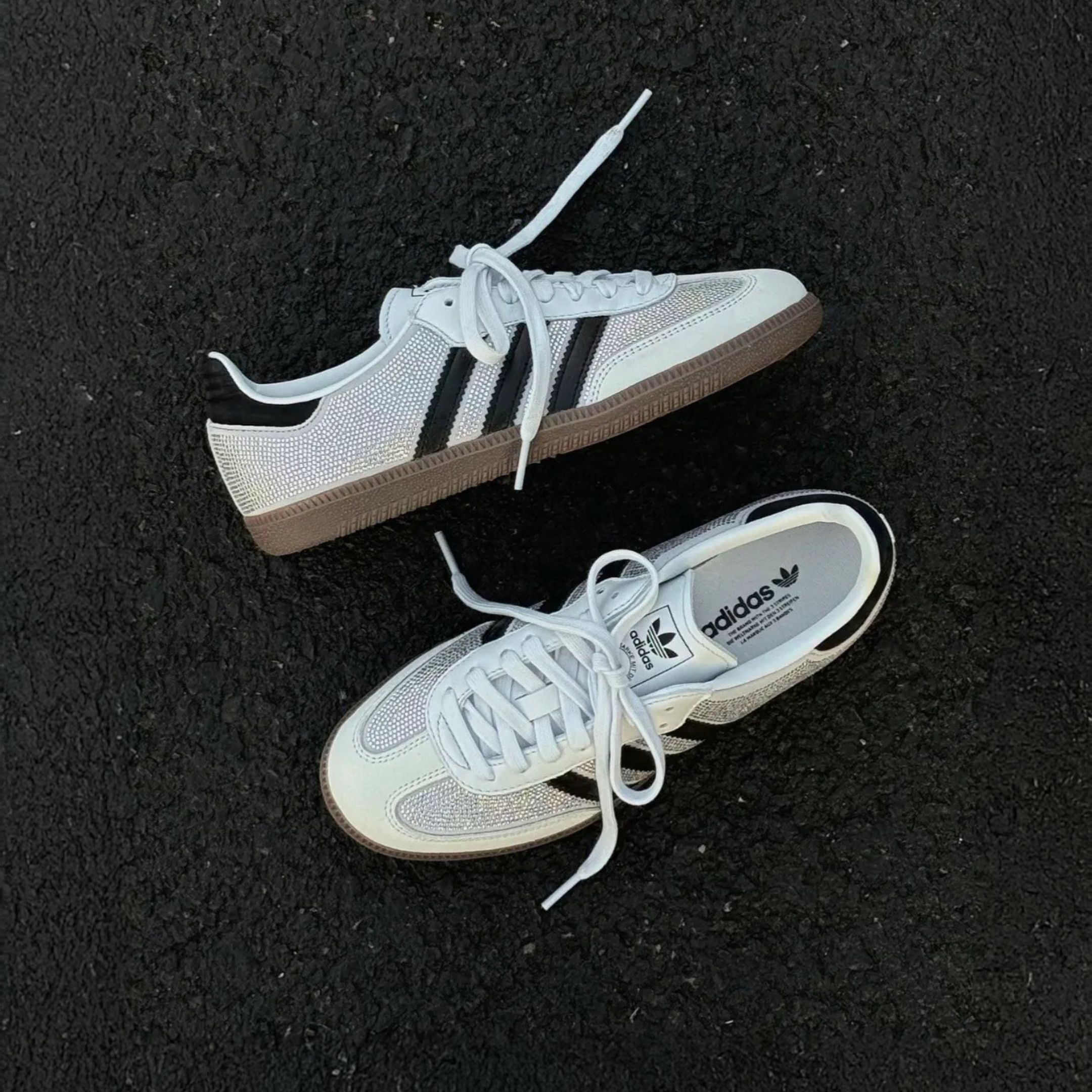 NICEDAY 代購 Adidas Samba OG 銀 銀灰 灰 銀黑 水鑽 鑽石 復古 IH9055