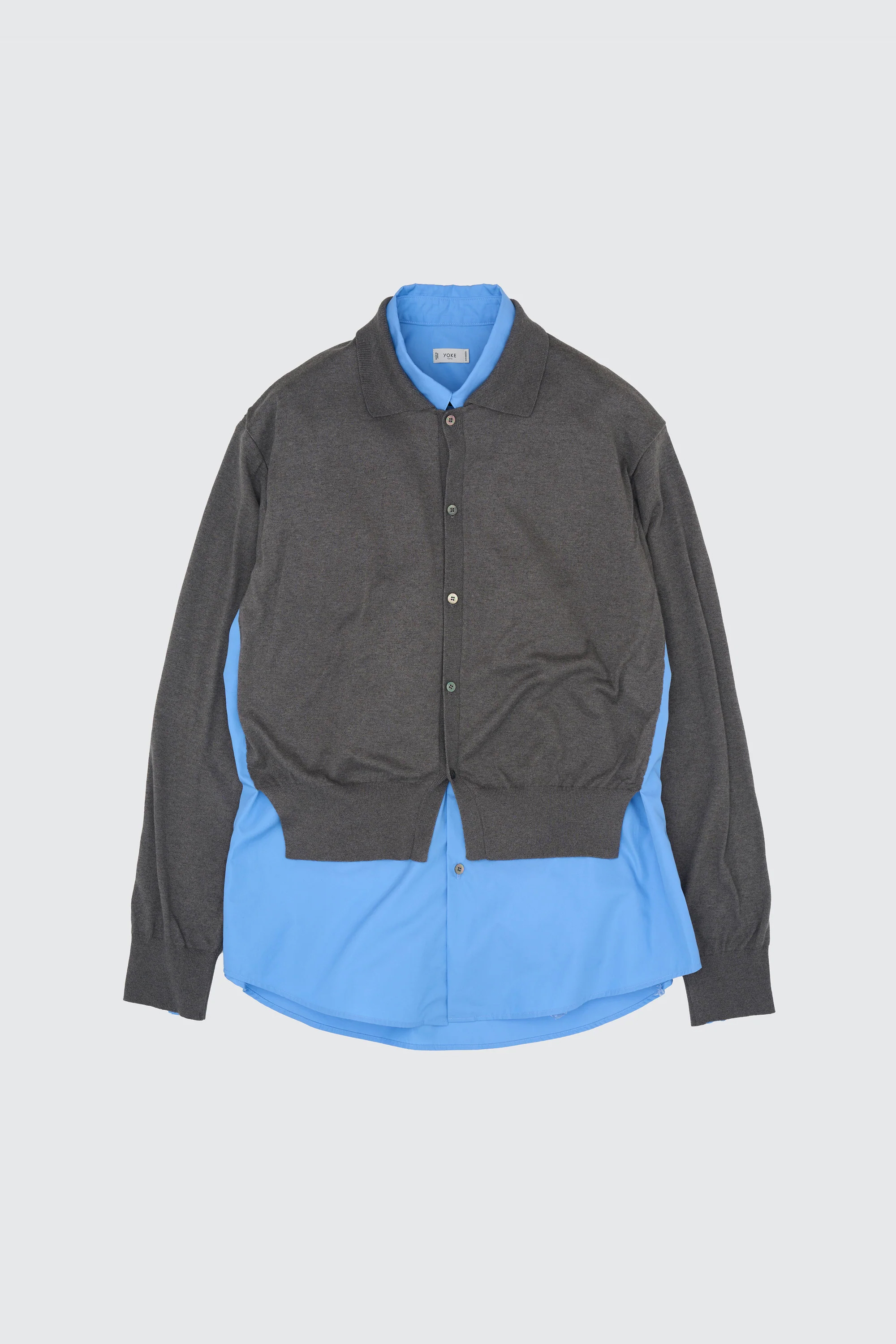 YOKE CONNECTED CARDIGAN SHIRT (2COL)