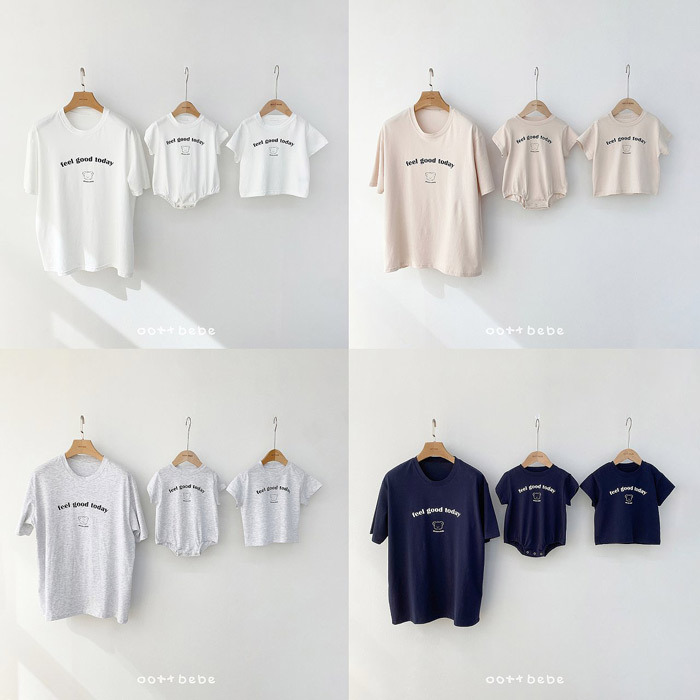 正韓夏OOTT BeBe 親子裝_跟媽咪一起穿小熊上衣