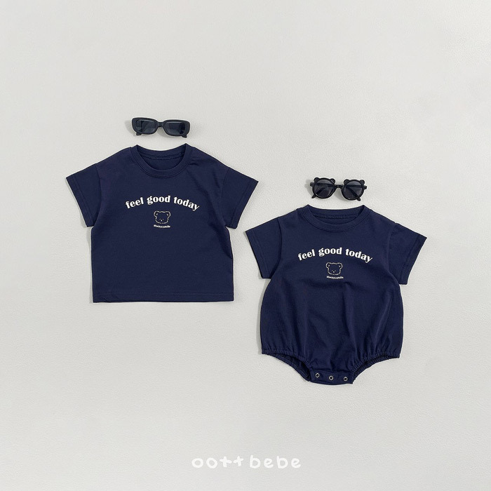 正韓夏OOTT BeBe 親子裝_跟媽咪一起穿小熊上衣