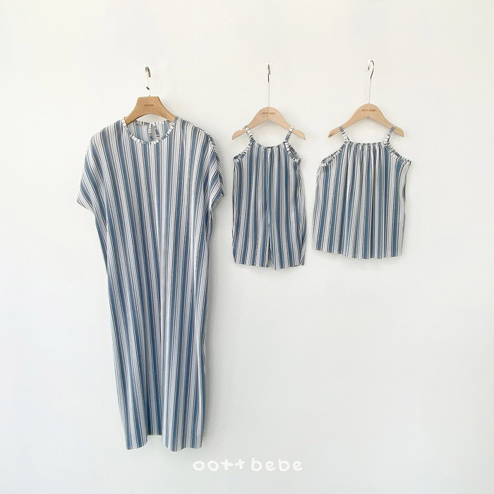 正韓夏OOTT BeBe 親子裝_跟媽咪一起穿直條洋裝