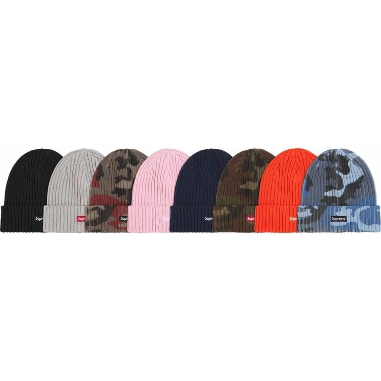 -(B06)-SUPREME BOX LOGO OVERDYED BEANIE SS26 小BOGO 針織 毛帽 藍色迷彩/黑/灰/橘色-SS26BN6