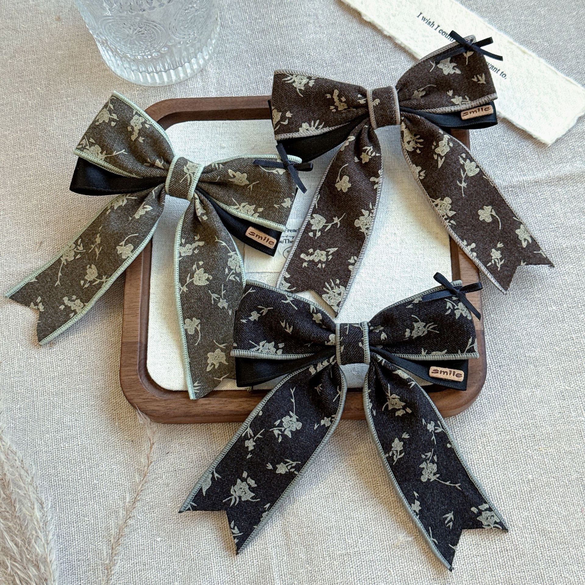 [2 FOR RM10] Vintage Velvet Floral Bow