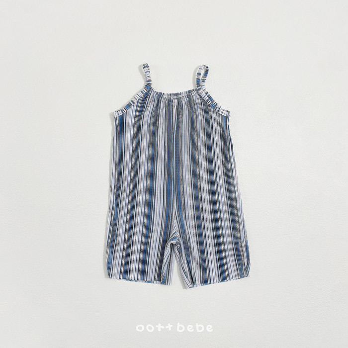 正韓夏OOTT BeBe 小童兩色直條吊帶褲