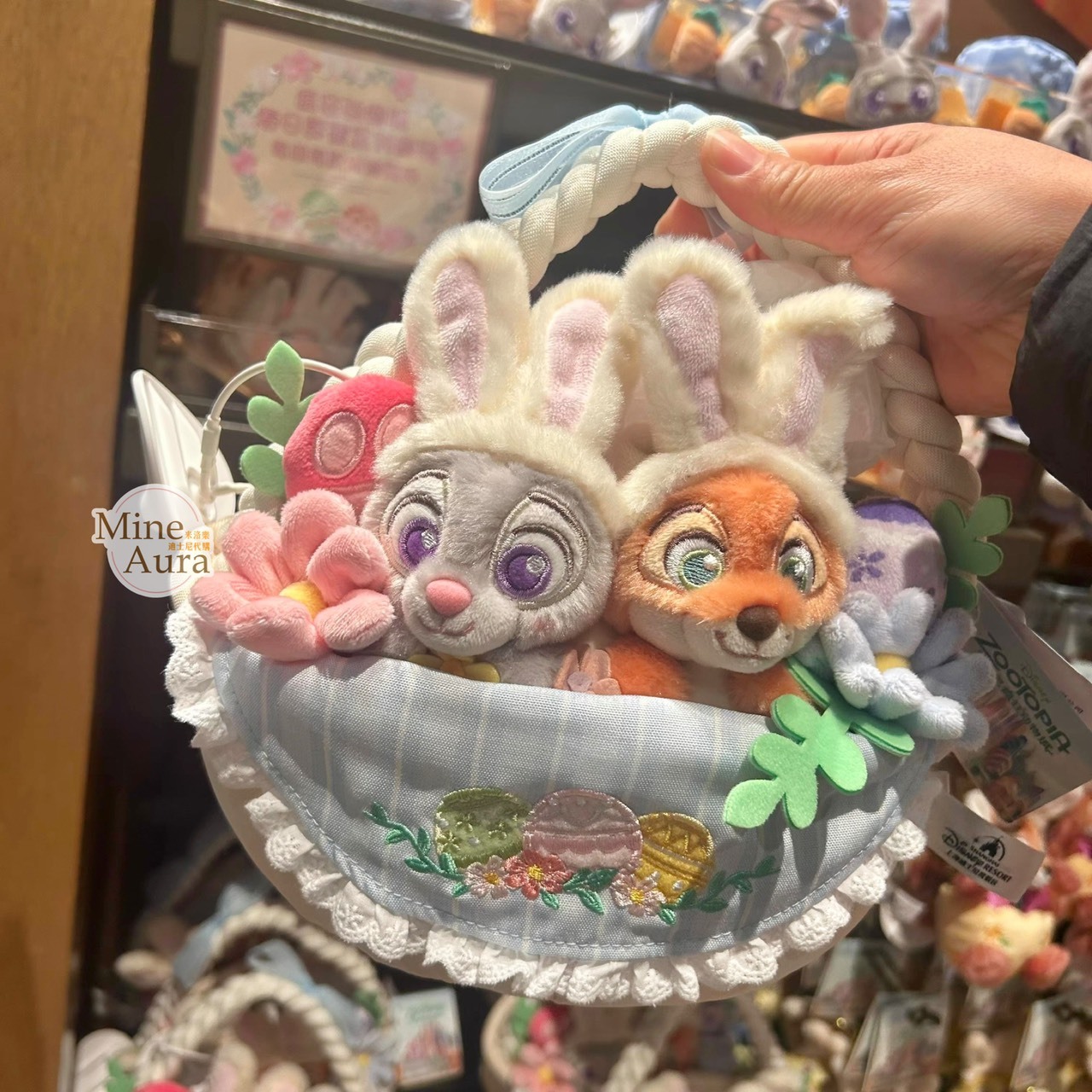 2026 春日彩蛋系列 哈茱蒂 Judy 兔 胡尼克 Nick 狐狸 絨毛造型 花籃 擺飾品 動物方城市 Zootopia -上海迪士尼樂園