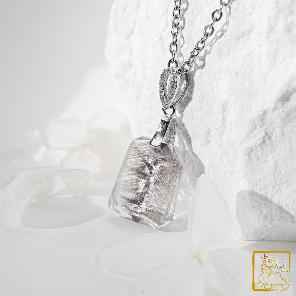 黑銀鈦晶項鍊 2.9g 無事牌墜