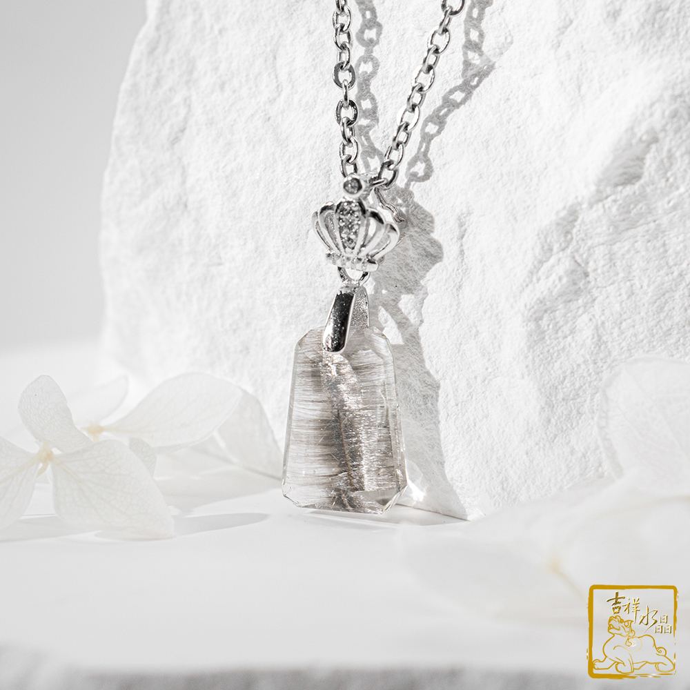 黑銀鈦晶項鍊 2.2g 無事牌墜