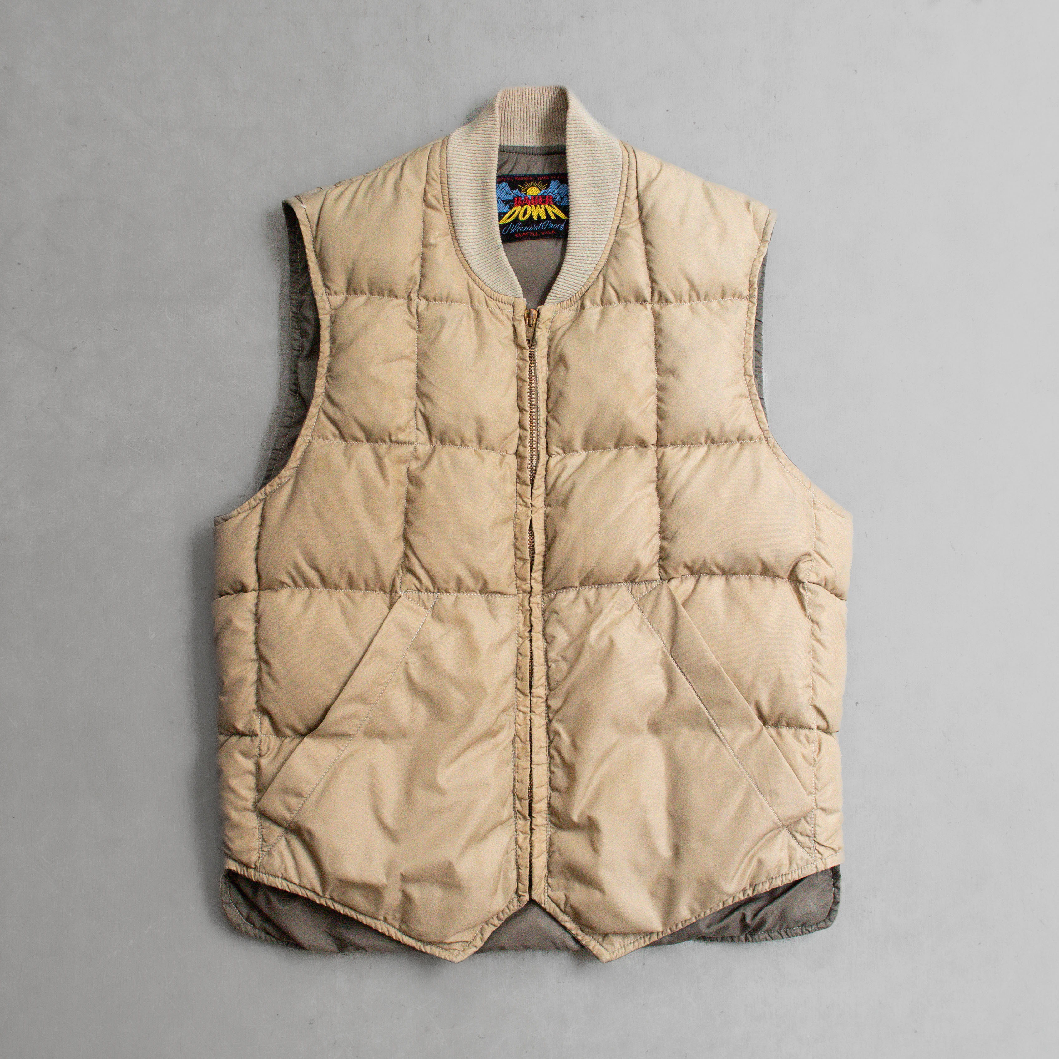 50S EDDIE BAUER CANADIAN DOWN VEST 美國製 卡其 羽絨 背心