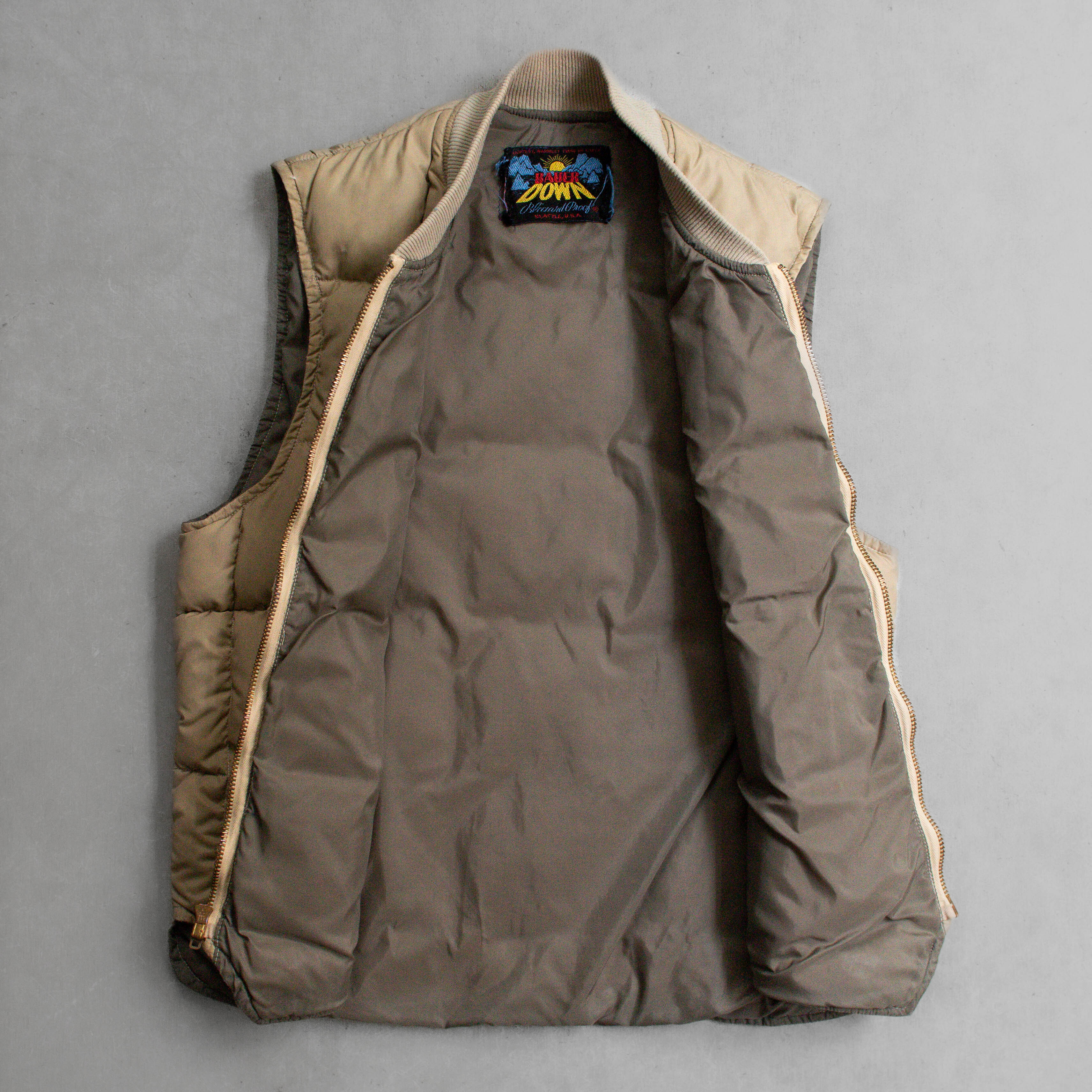 50S EDDIE BAUER CANADIAN DOWN VEST 美國製 卡其 羽絨 背心