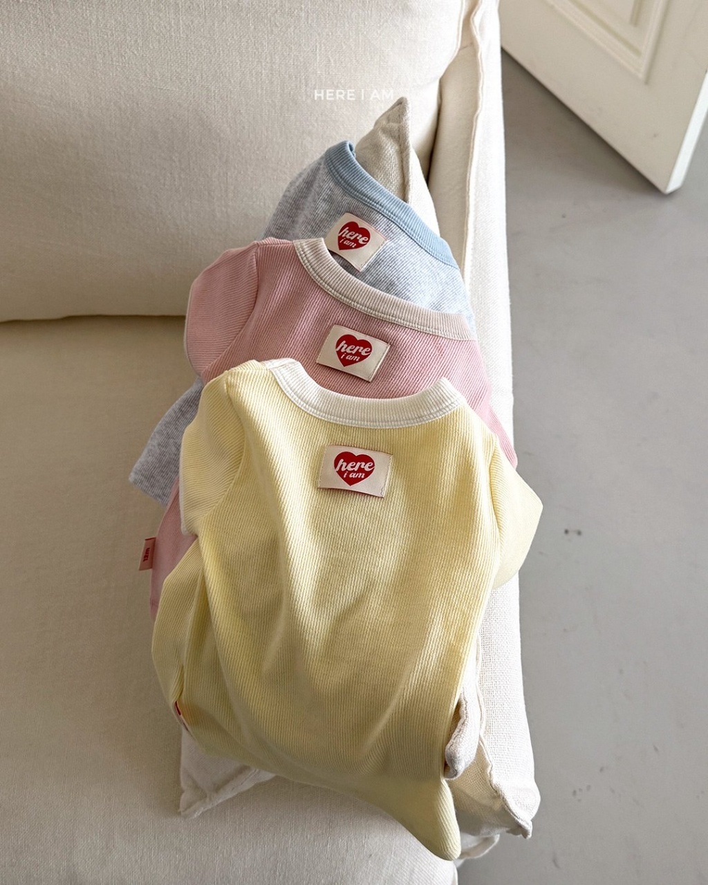 正韓夏Hereiam 三色棉花糖護肚家居服