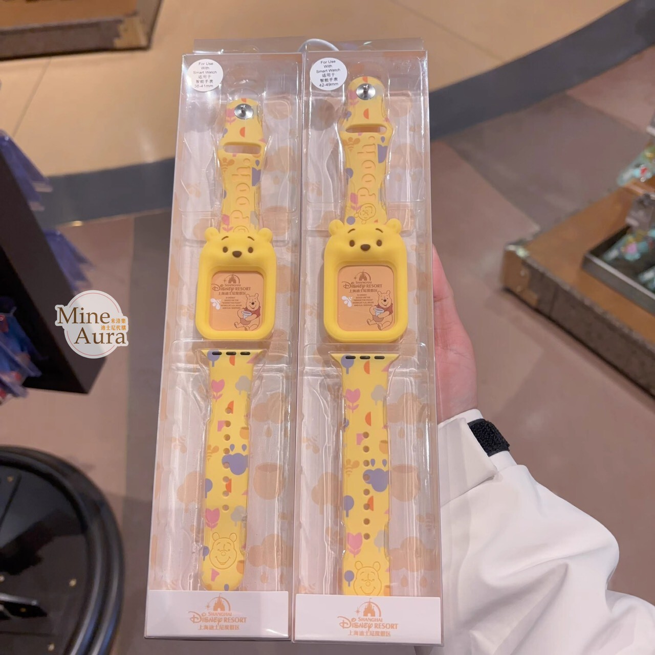 小熊維尼 Winnie the Pooh 大頭 造型 錶殼 + 錶帶組 Apple Watch 適用38-41mm/42-49mm -上海迪士尼樂園