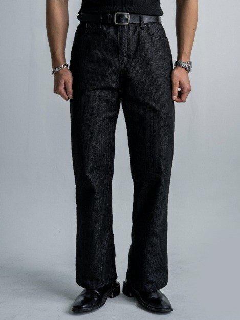 人字紋牛仔褲 靴型褲