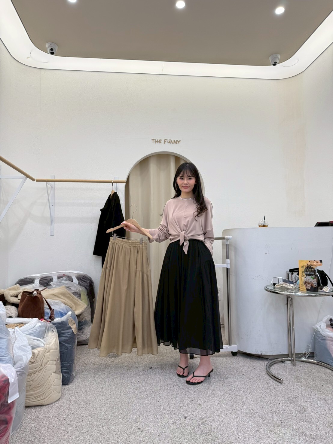 FP6016 全鬆緊天絲半身裙