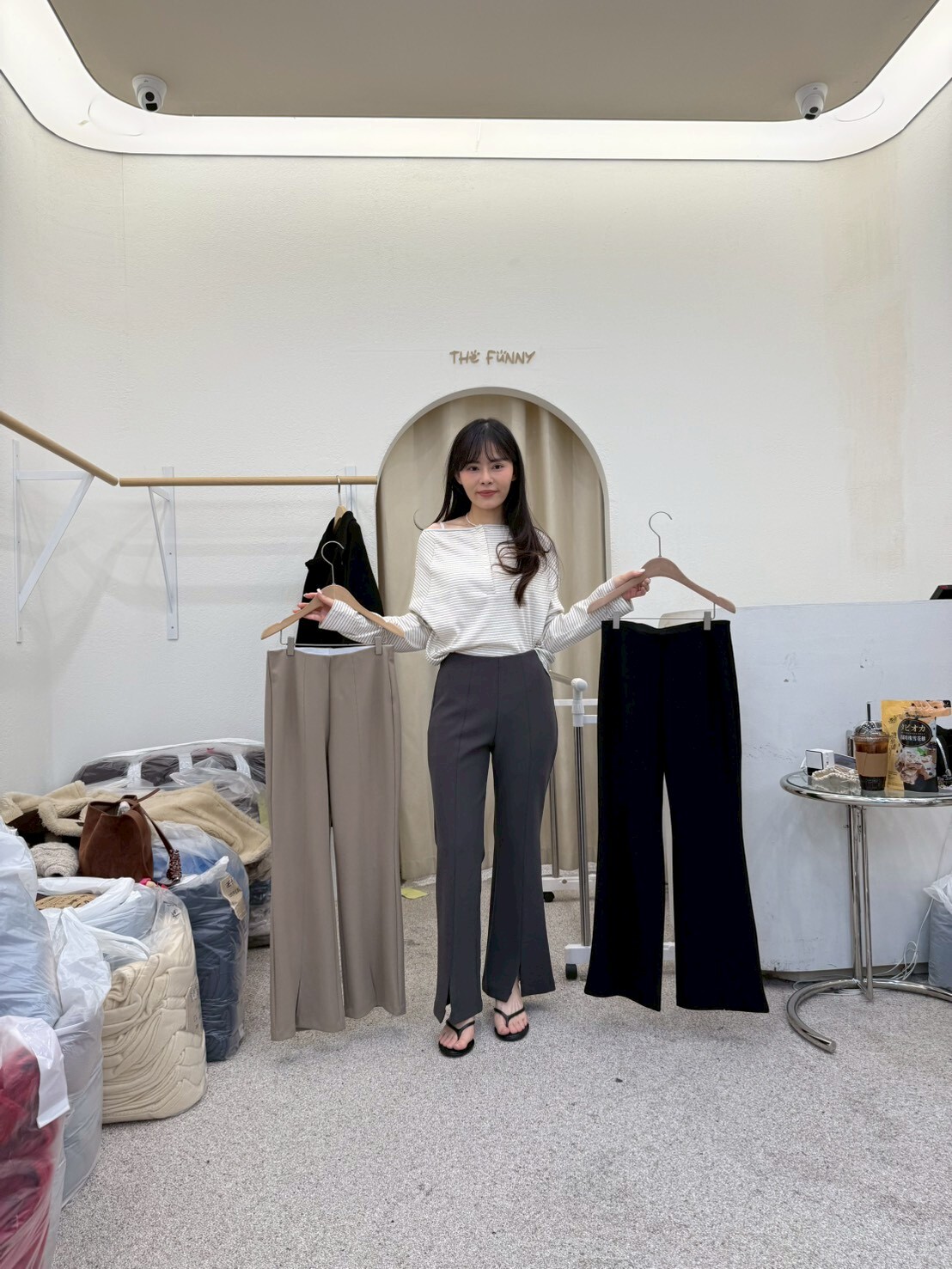 FP6006 夏季薄款全鬆緊微喇叭機能褲